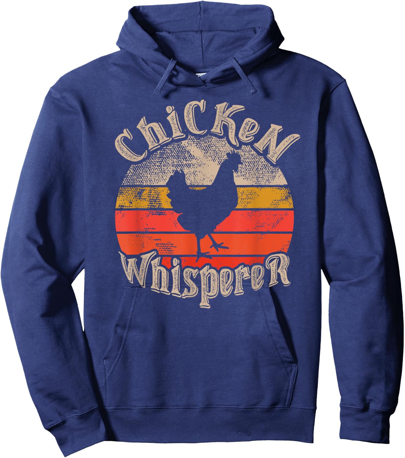 Chicken Whisperer Funny lovers theme vintage sunset cute Hoodie - Hoodie | Navy