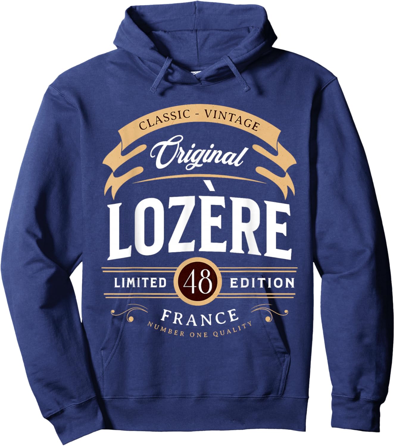 Vintage Lozère France , Black, S Hoodie - Hoodie | Navy
