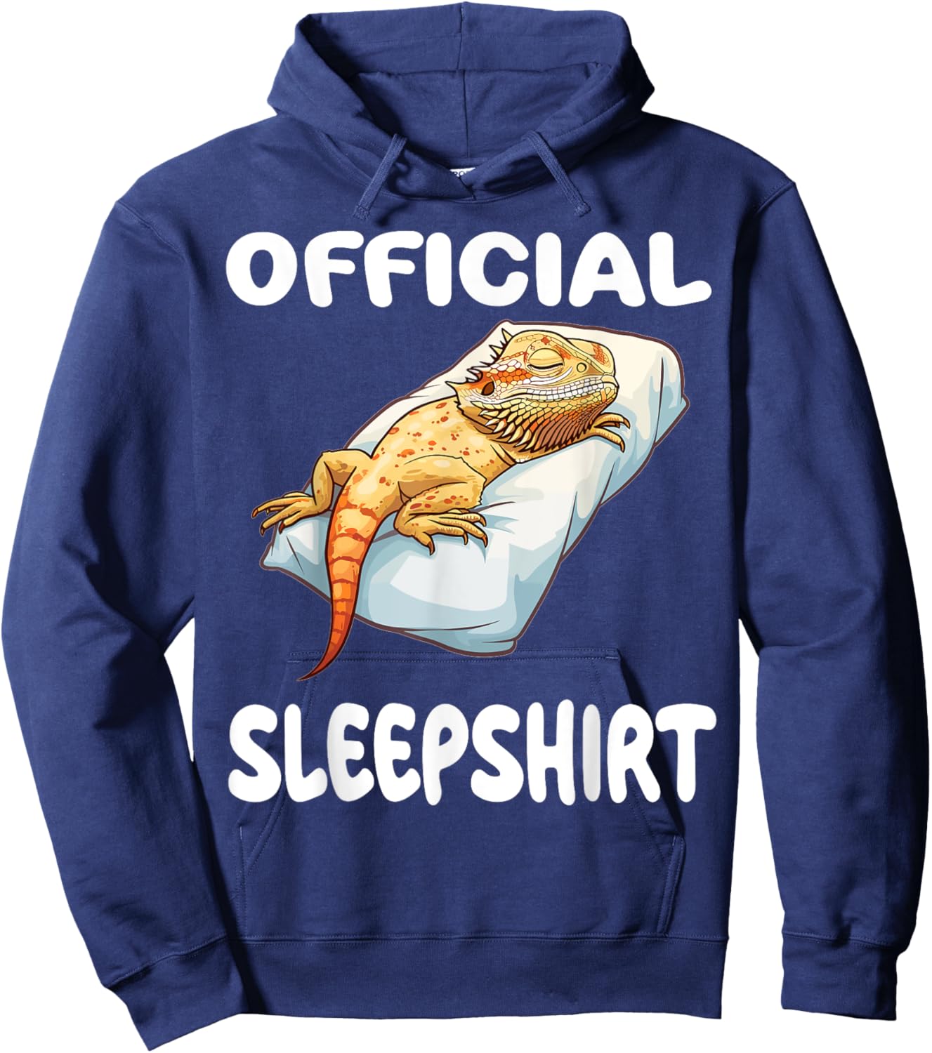 Bearded Dragon Official Sleepshirt Pajamas Nightgown Hoodie - Hoodie | Navy