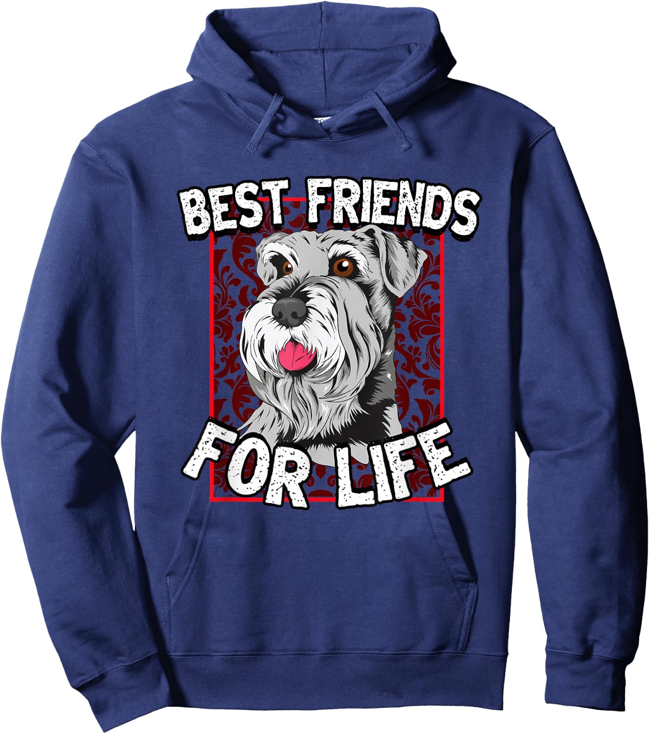 Miniature Schnauzer Best Friends Dog Schnauzer Lover Women Kids Hoodie - Hoodie | Navy