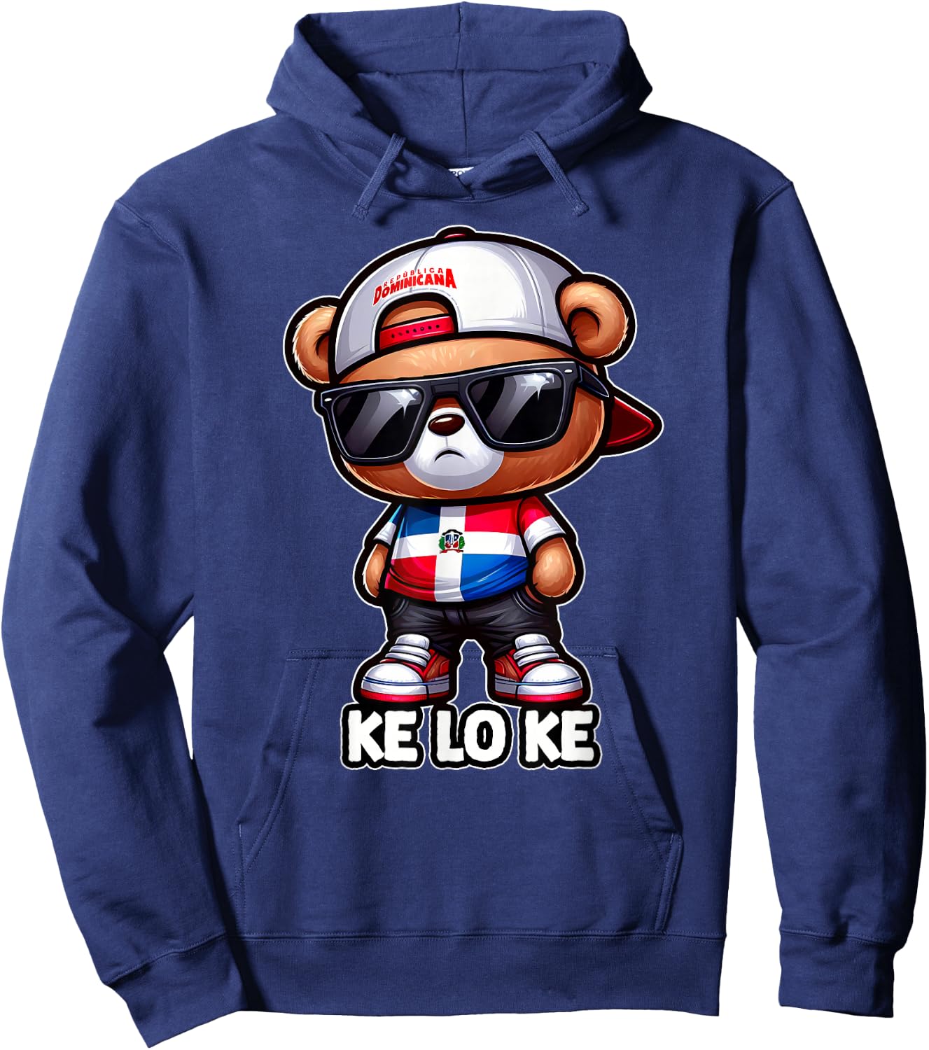 DIMELO KE LO KE Dominican Republic Flag Republica Dominicana Hoodie - Hoodie | Navy
