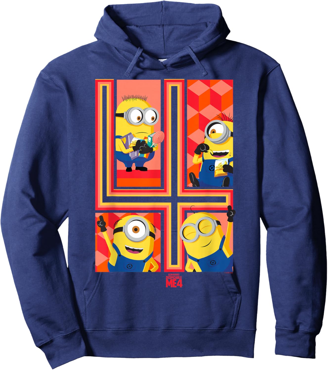 Minions Despicable Me 4 Minions Group Hoodie - Hoodie | Navy
