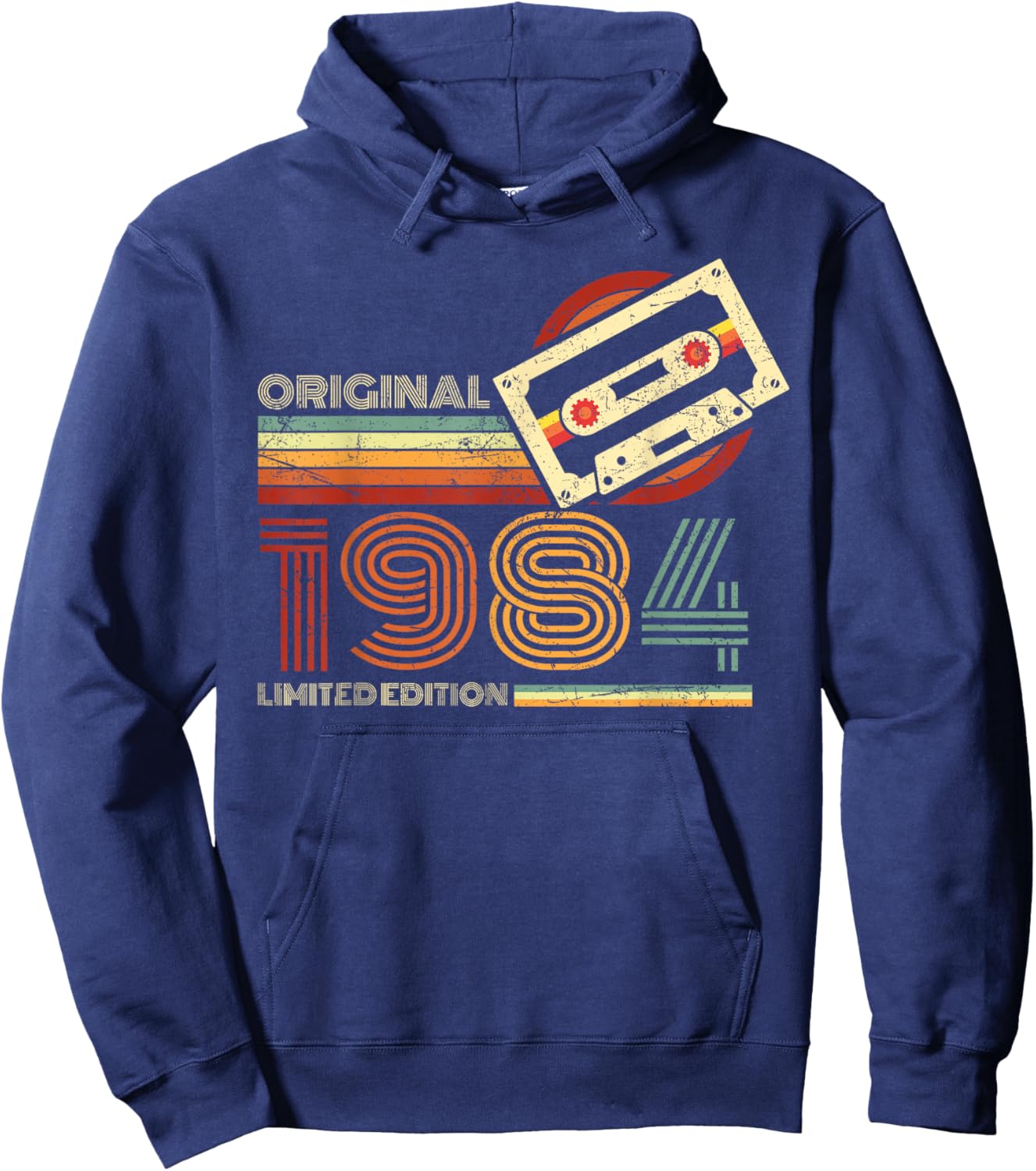 Retro Limited Edition 1984 Cassette Tape 40th Birthday Hoodie - Hoodie | Navy