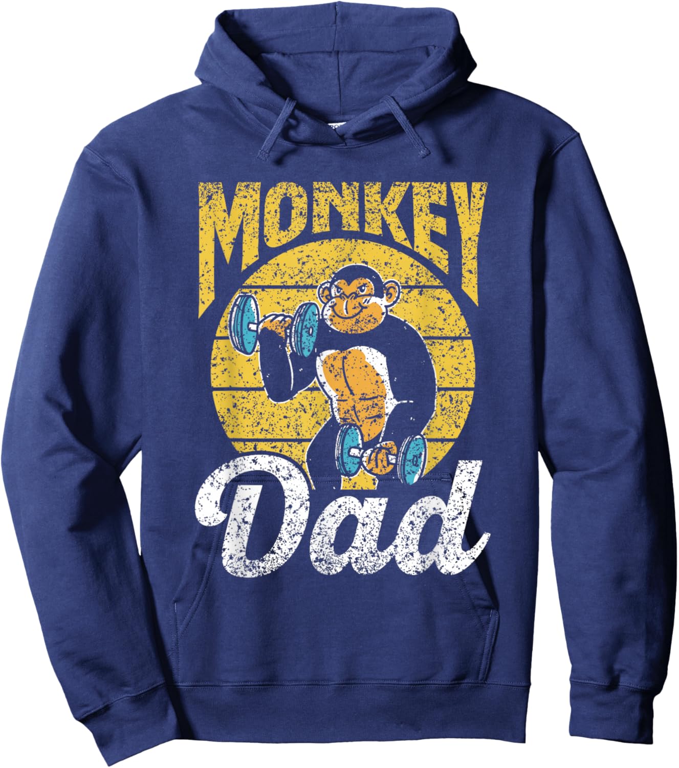 Monkey Dad Animal Monkeys Saying Lover Father Daddy Papa Hoodie - Hoodie | Navy