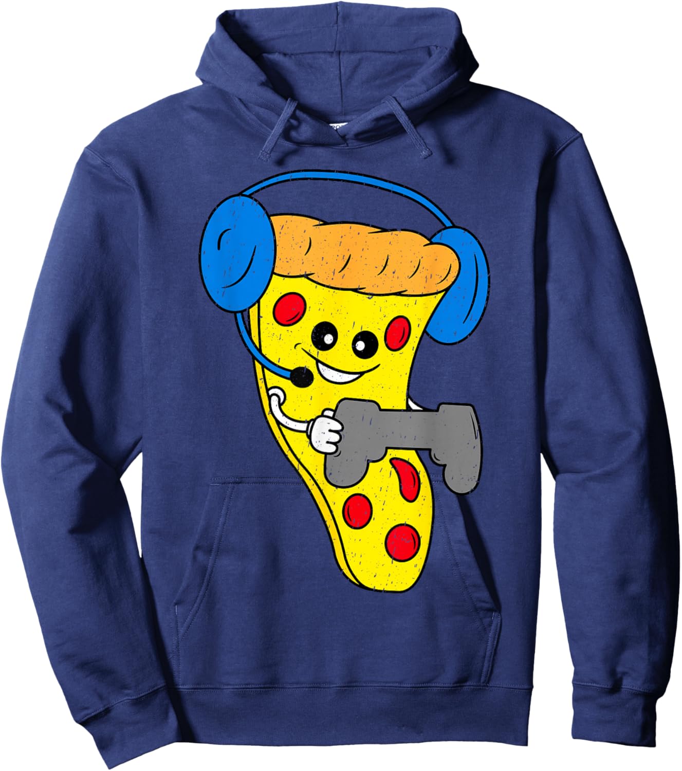 Funny Gamer Shirt Boys Kids Teen Pizza Video Gaming Hoodie - Hoodie | Navy