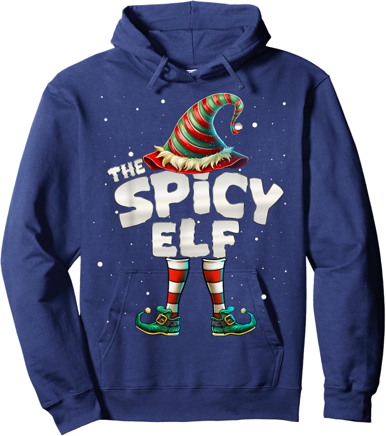 Spicy Elf Family Matching Group Christmas Hoodie - Hoodie | Navy