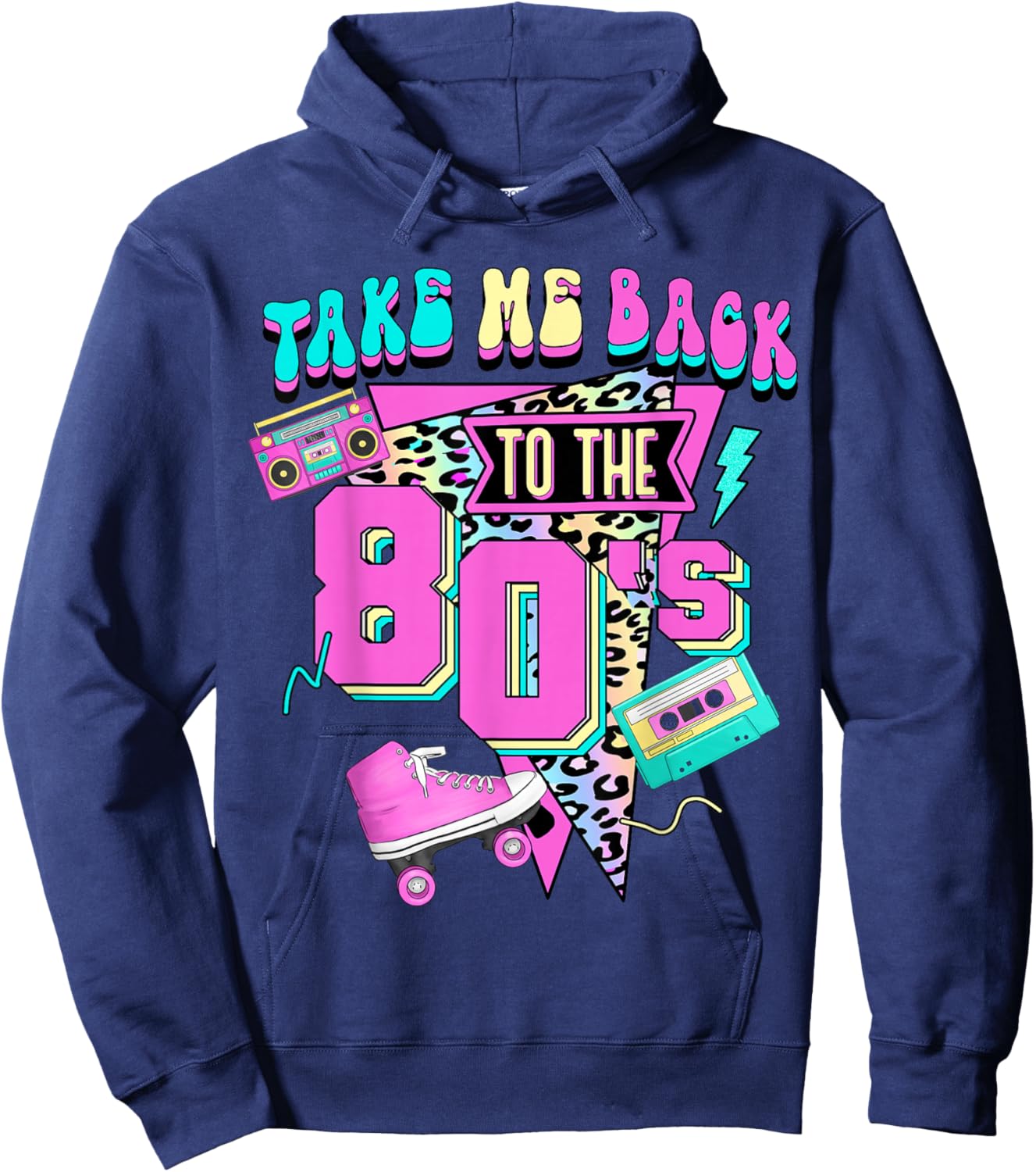 Take Me Back To The 80's Gen X Baby Boomers Vintage 1980's Hoodie - Hoodie | Navy