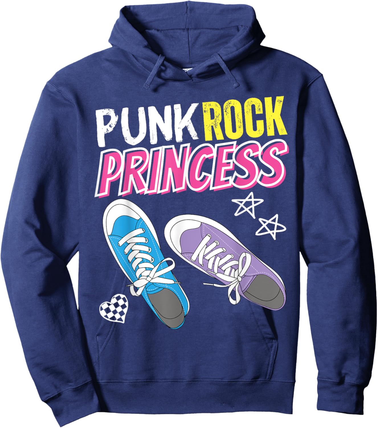 Punk Rock Princess for Girls who Love Punkrock Music & Bands Hoodie - Hoodie | Navy