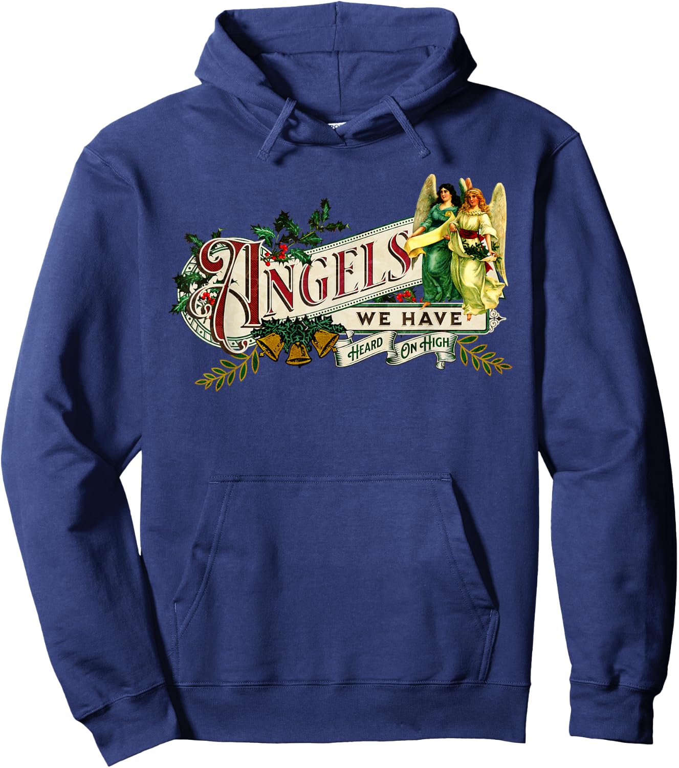 Angels We Have Heard On High Victorian Christmas Carol Music Hoodie - Hoodie | Navy