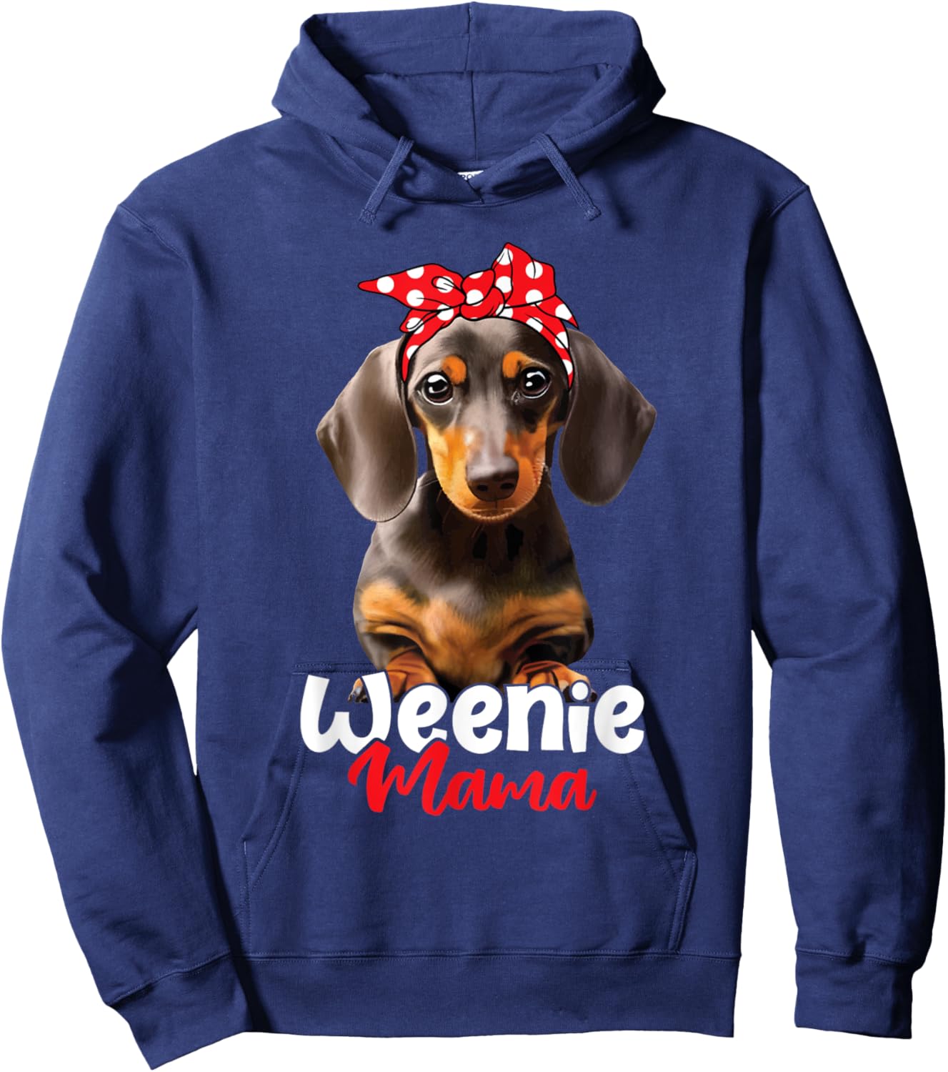 Weenie Mama - Dog Owner Pet Trainer Puppy Animal Lover Hoodie - Hoodie | Navy