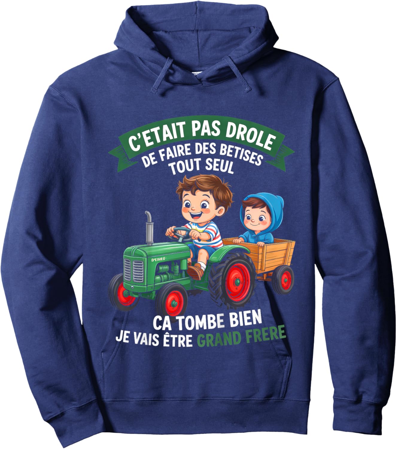 Child Child Big Brother on Mission - Announcement Pregnancy Boys Hoodie - Hoodie | Navy