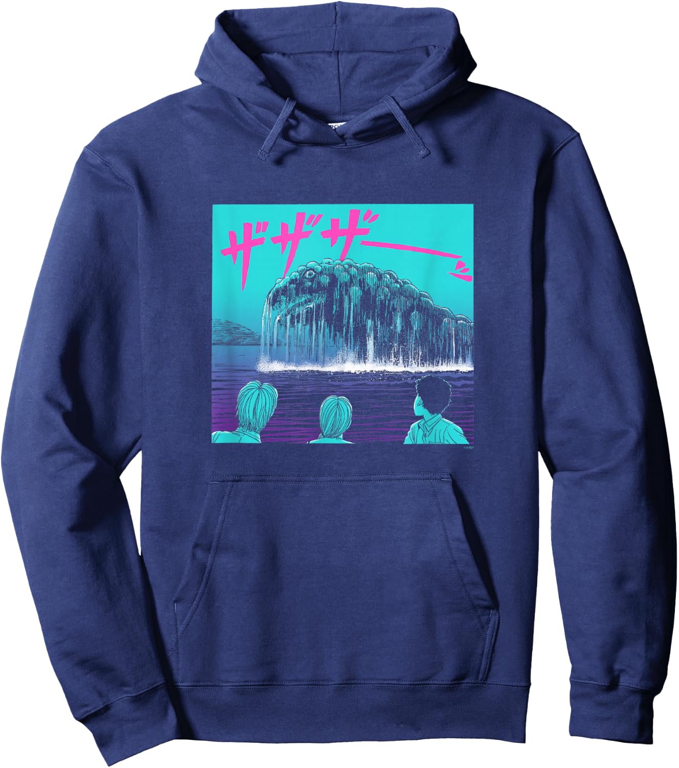Junji Ito Sea Monster with Puff Hoodie - Hoodie | Navy