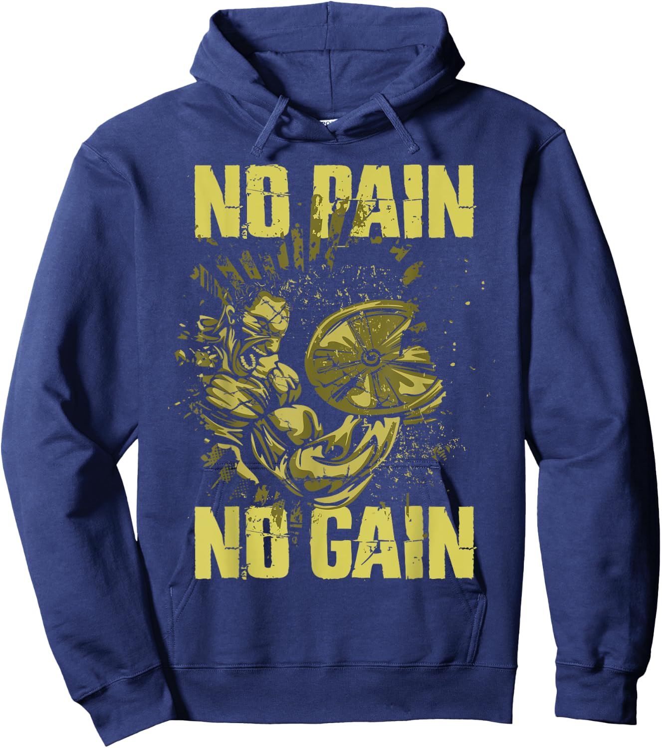 Bodybuilding Shirts No Pain No Gain Bodybuilder Gym Hoodie - Hoodie | Navy