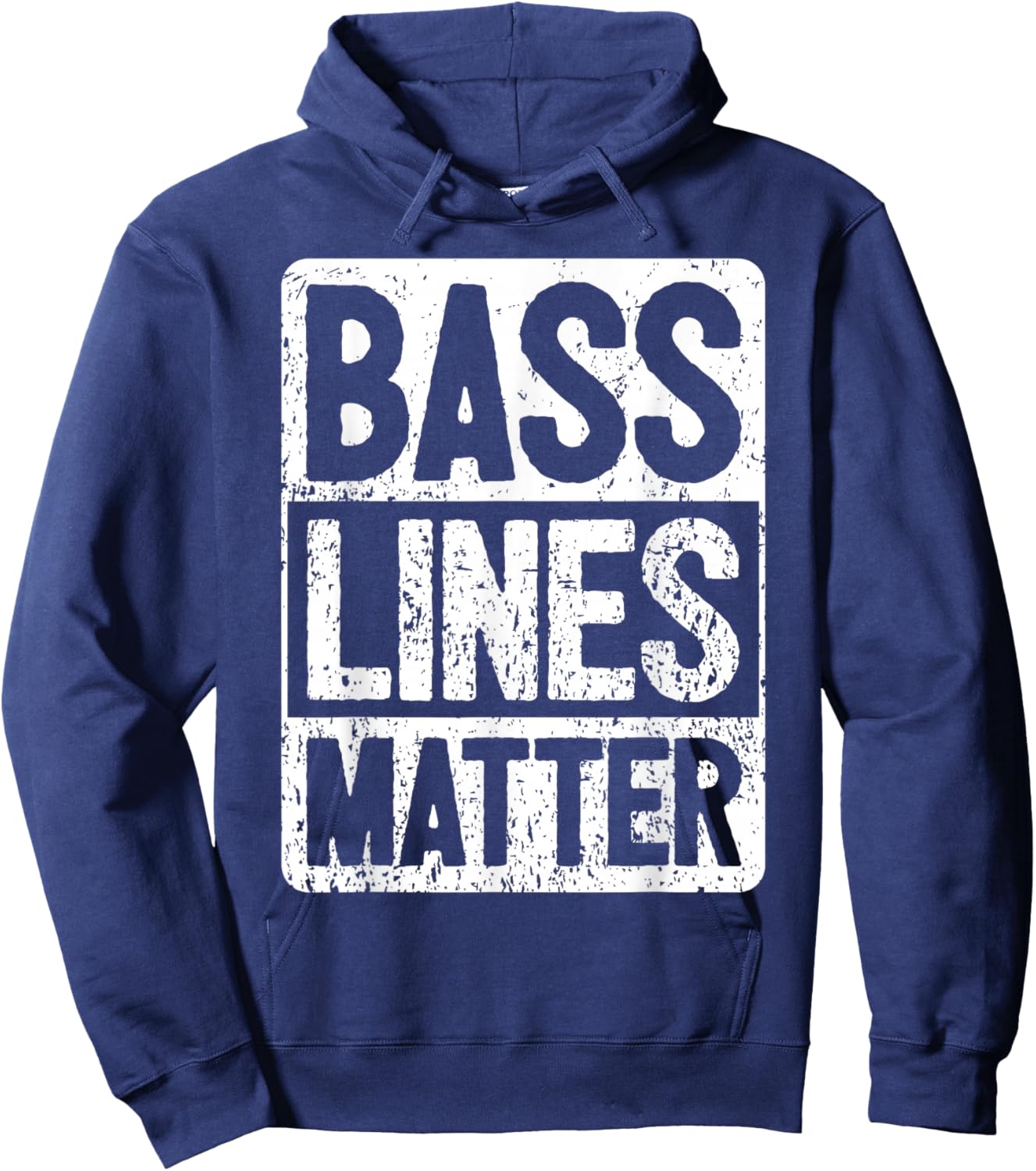 Funny Bass Player - Bass Lines Matter - Rock Bassist Hoodie - Hoodie | Navy