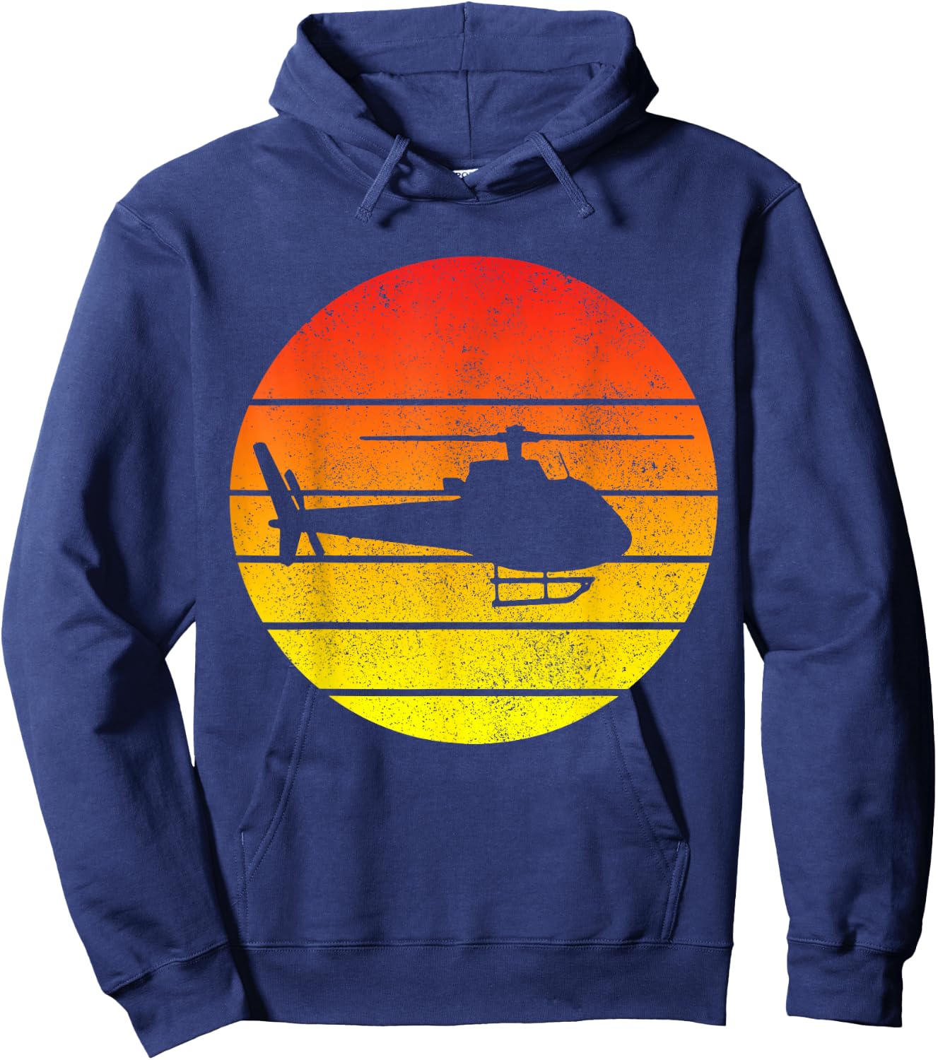 Helicopter Pilot Vintage Retro Aviation Hoodie - Hoodie | Navy