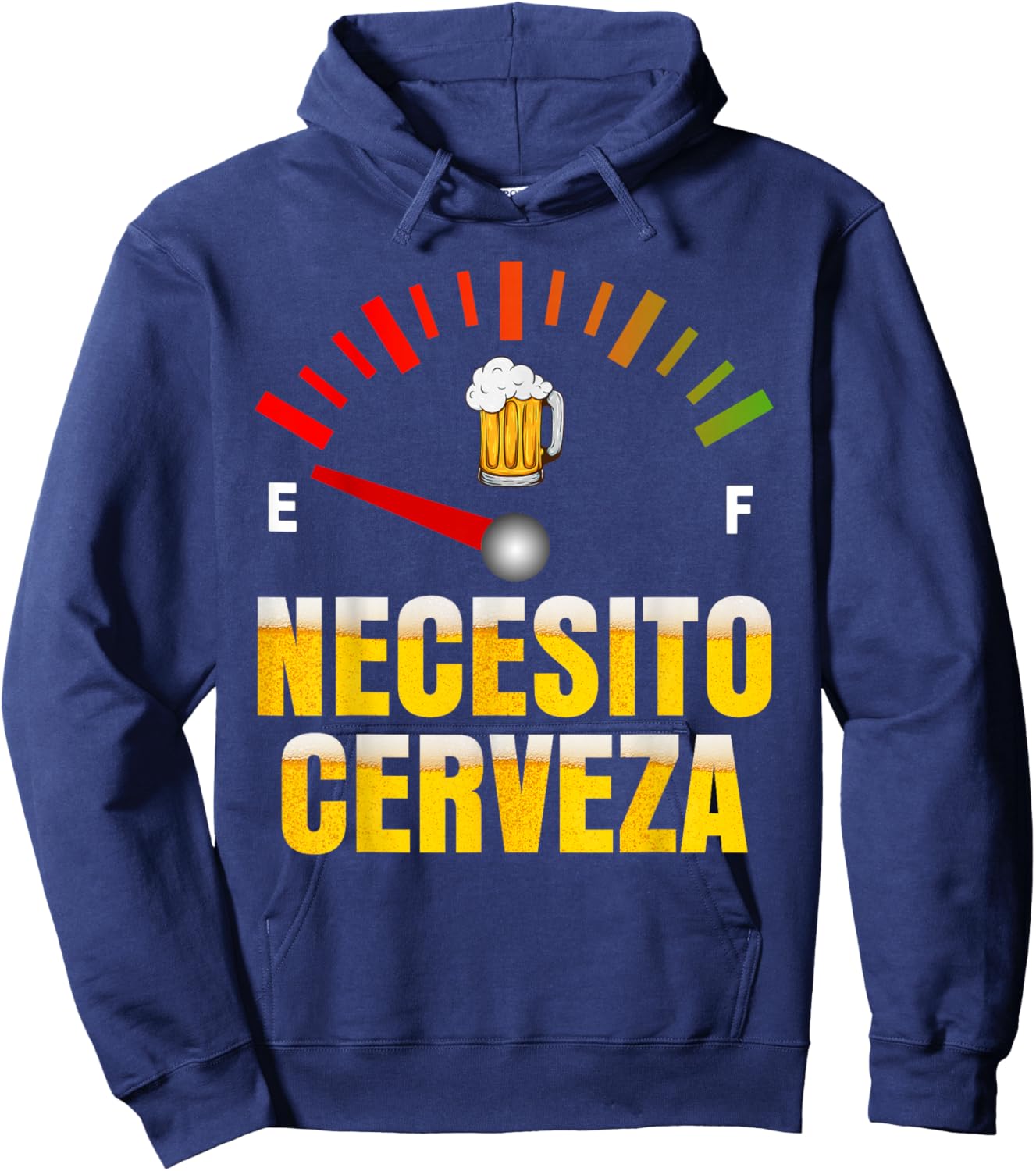 Necesito Cerveza I Need Beer in Spanish Mardi Gras Bbq Party Hoodie - Hoodie | Navy