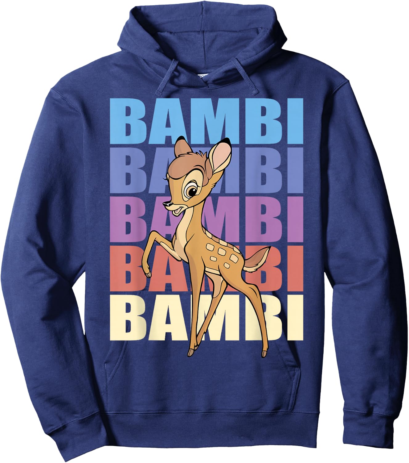 Disney Bambi Name Stack Portrait Hoodie - Hoodie | Navy
