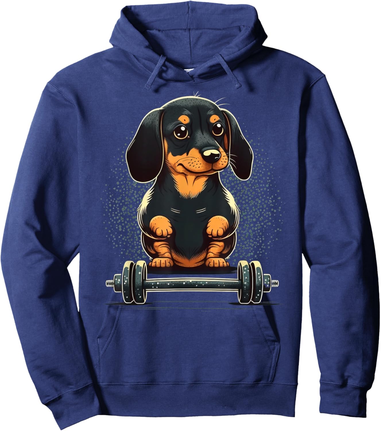 Dachshund Weightlifting Funny Fitness Gym Dachshund Hoodie - Hoodie | Navy