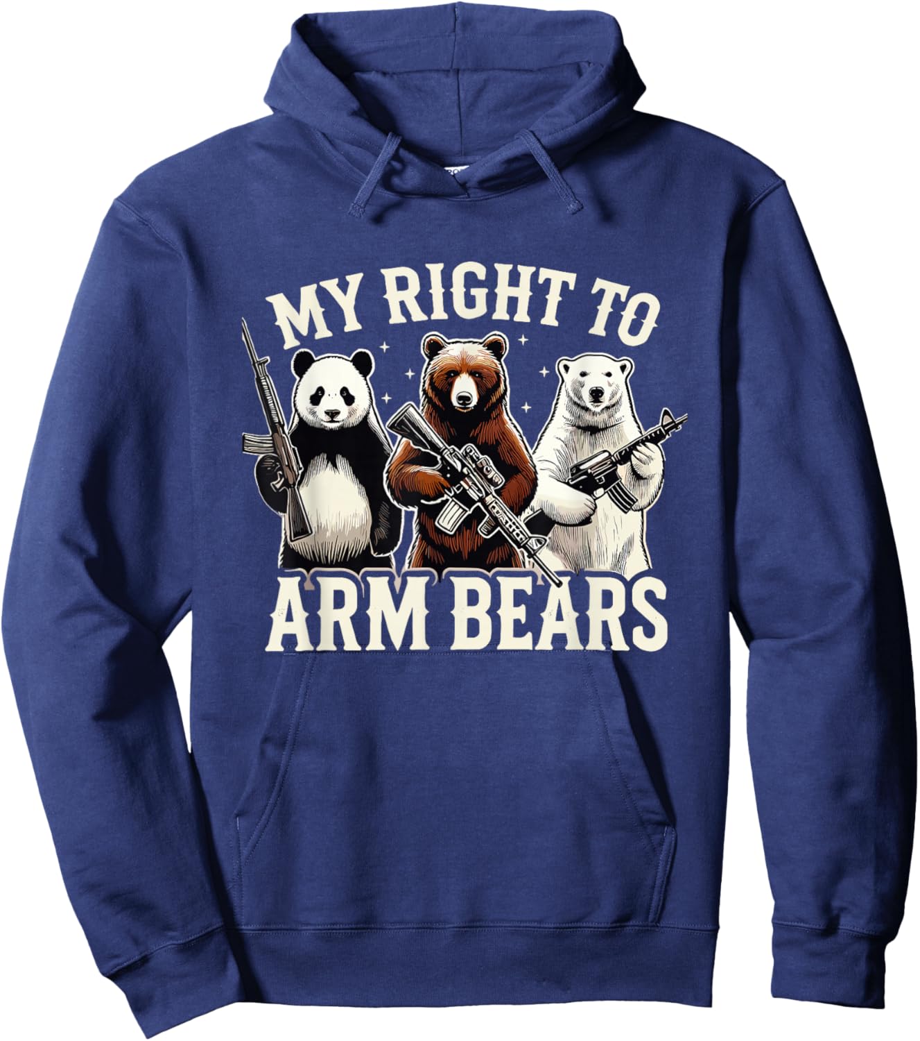 Support Right to Keep and Arm Bears Humorous Wildlife Rights Hoodie - Hoodie | Navy