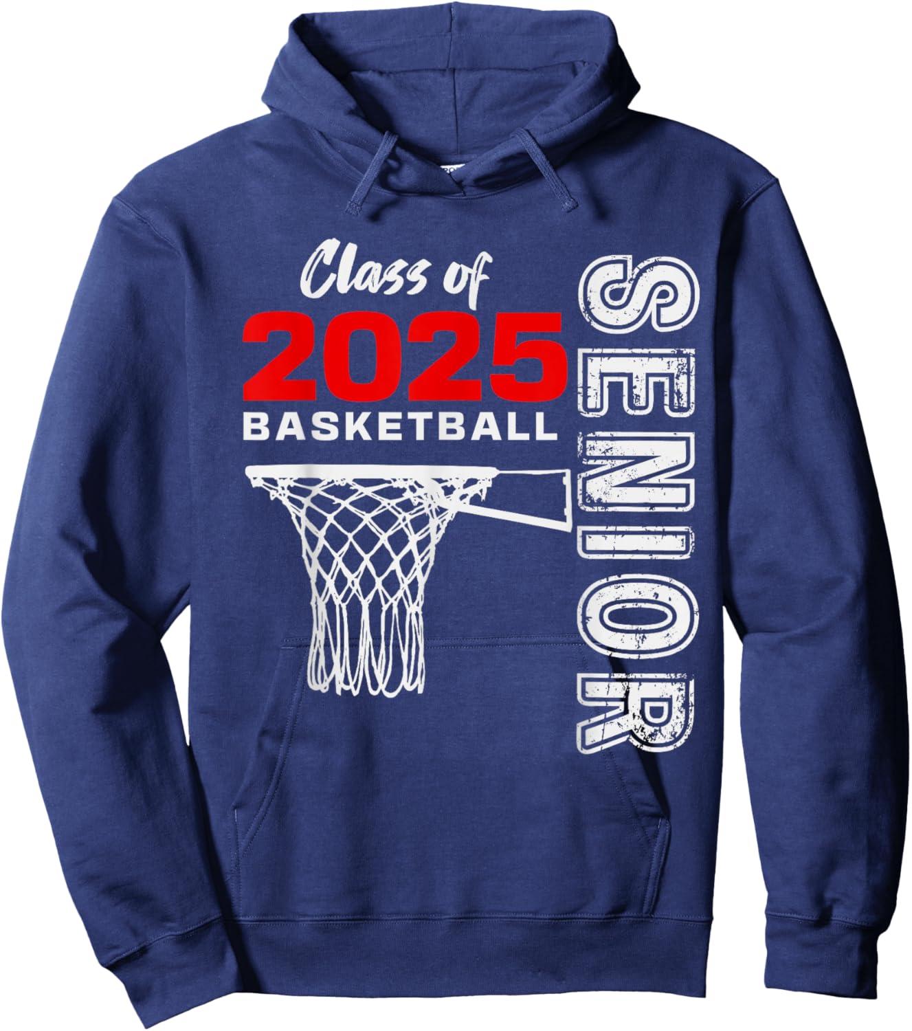 Basketball Senior Matching Class of 2025 Senior Basketball Hoodie - Hoodie | Navy