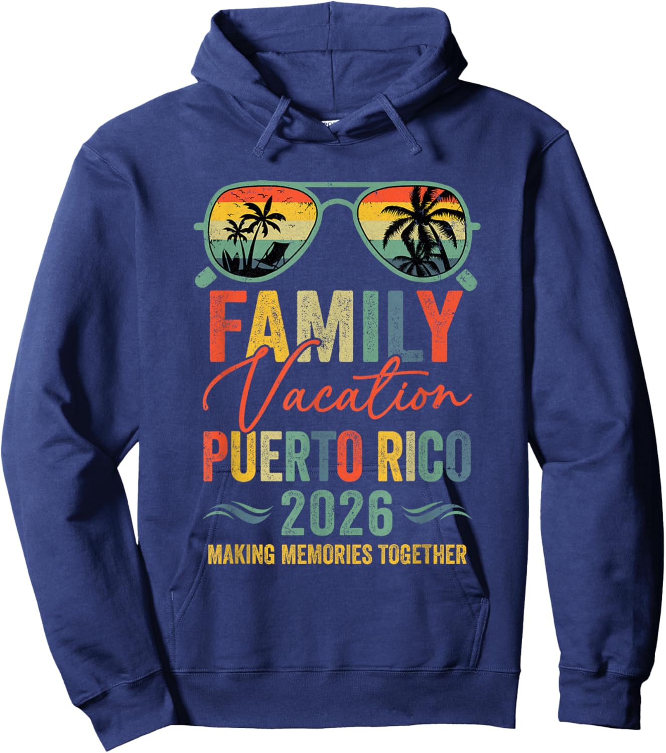 Puerto Rico Vacation 2026 Matching Family Group Summer Hoodie - Hoodie | Navy