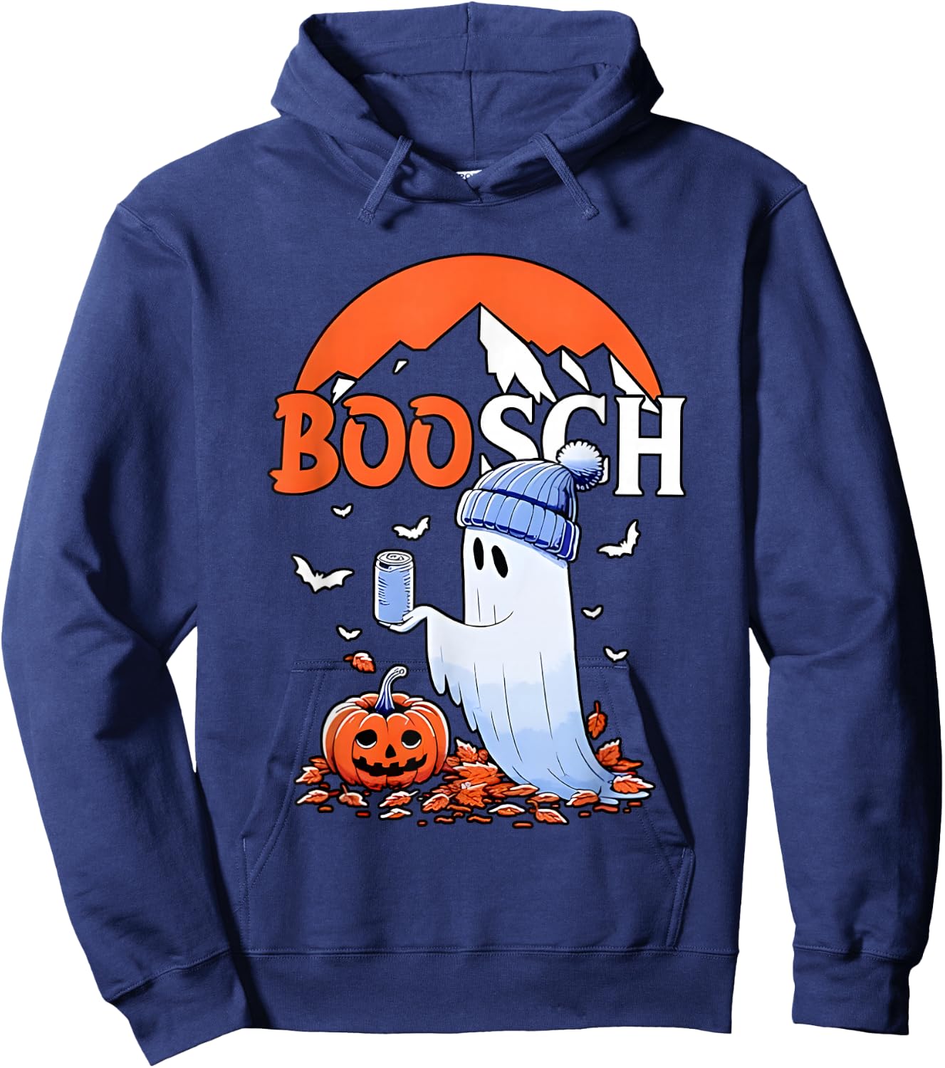 Ghost Boosch Beer Halloween Hoodie - Hoodie | Navy