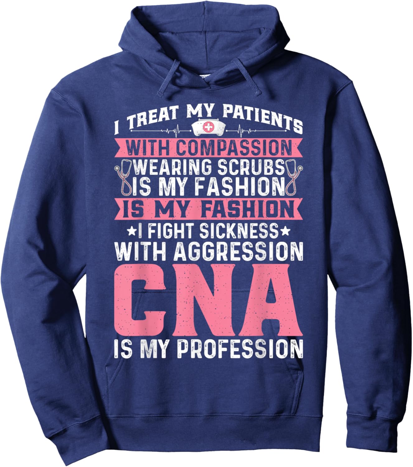 CNA Shirts Gifts Women Co. CNA Certified Nurse Assistant Hoodie - Hoodie | Navy
