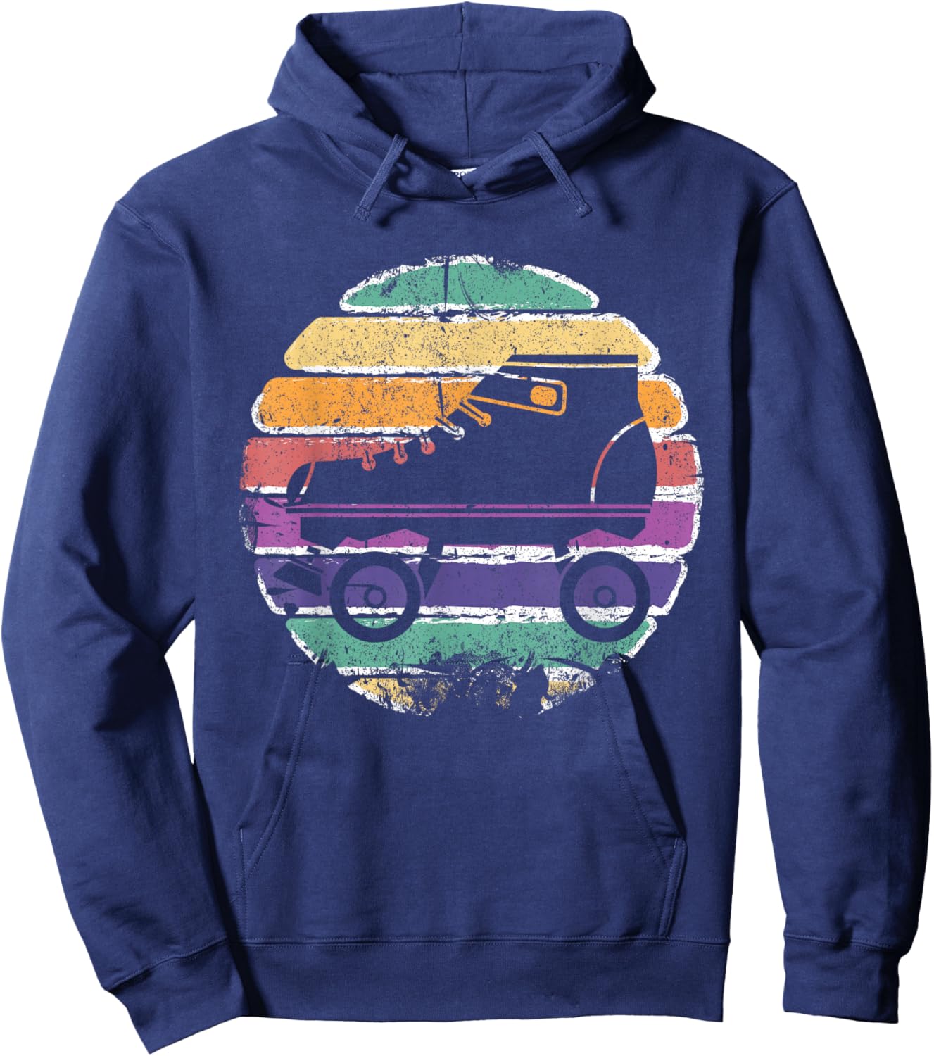 Retro Roller Skates - Vintage Roller Skating Hoodie - Hoodie | Navy