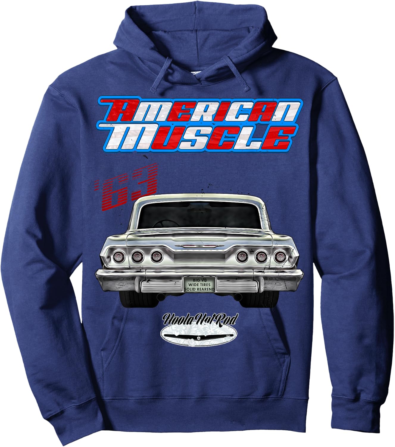 1963,63,Hotrod,Impala,Biscayne,Del Ray,Delray,Muscle Car,USA Hoodie - Hoodie | Navy