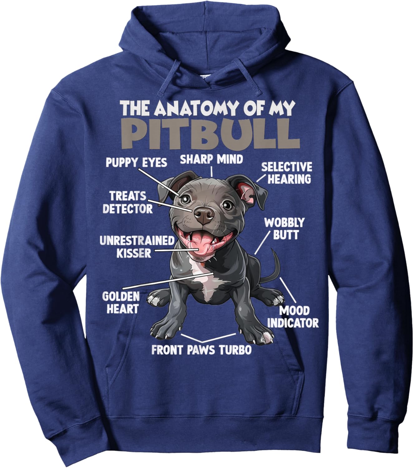 Pitbull Walk T Dog Lover Pitbull Dogs Hoodie - Hoodie | Navy