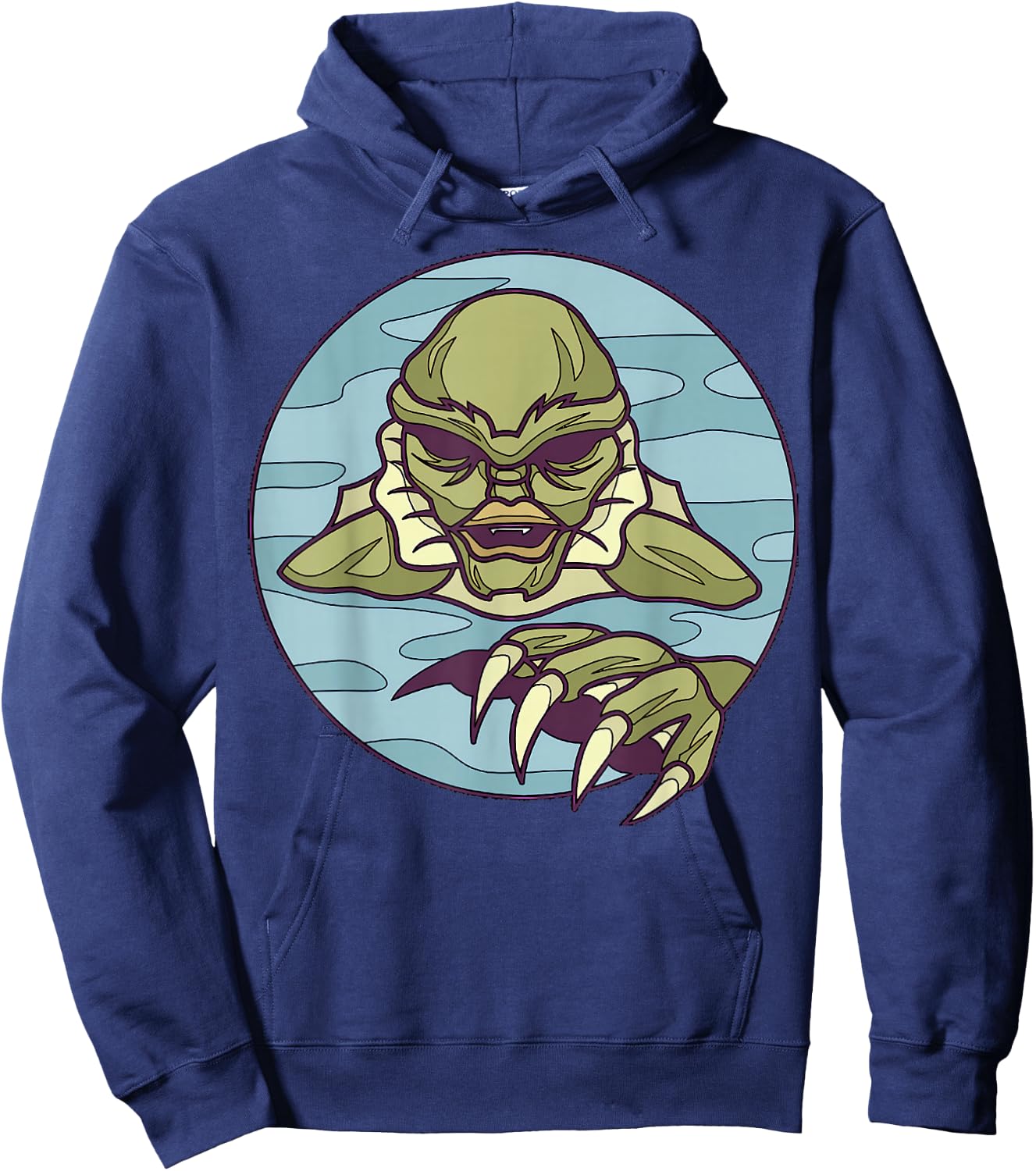 Creature From A Lagoon Iconic Horror Monster Art Hoodie - Hoodie | Navy