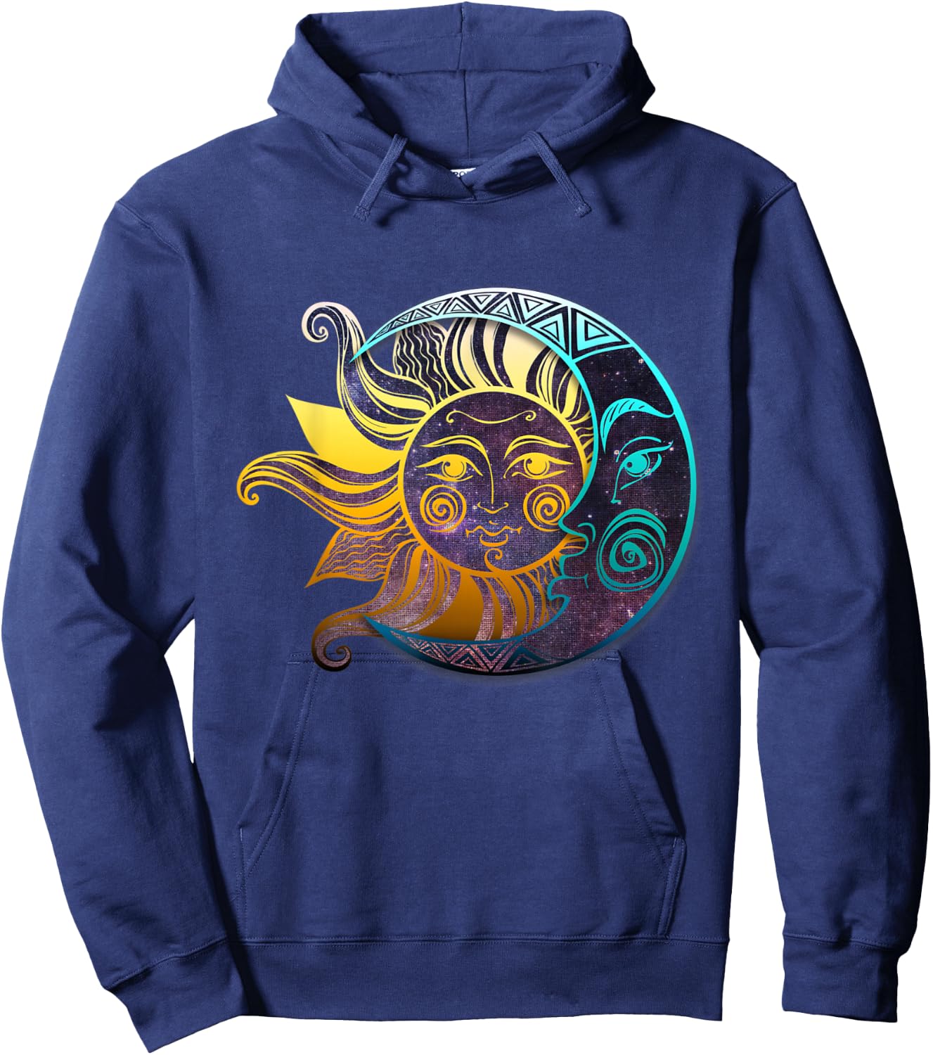 Live By The Sun Love By The Moon Spirituality Gift Bohemian Hoodie - Hoodie | Navy