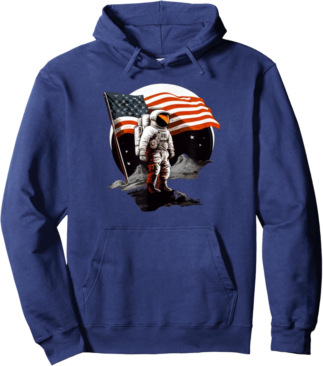 Patriotic Moon landing for Space World Lovers Hoodie - Hoodie | Navy