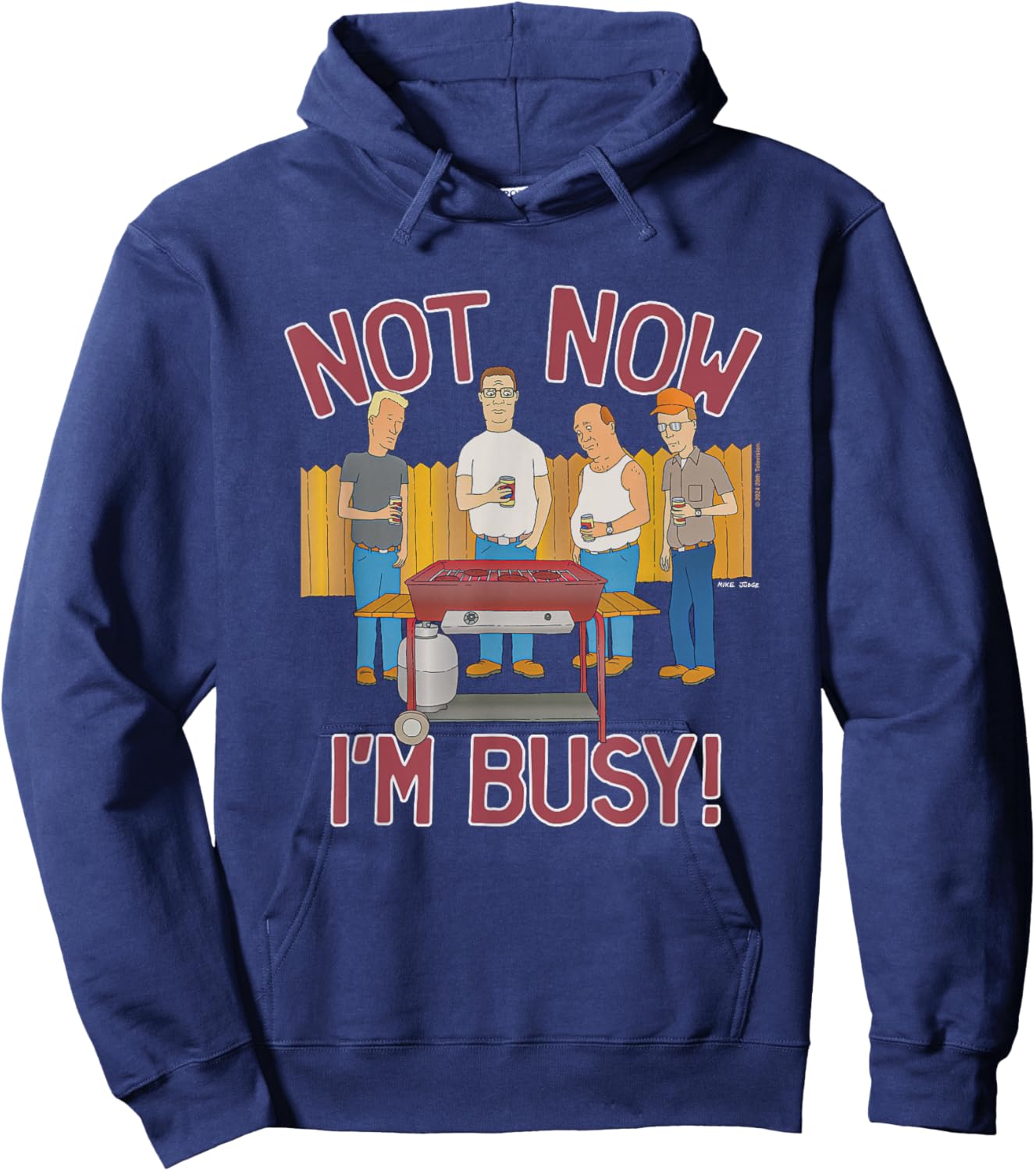King Of The Hill Iconic Characters Not Now I'm Busy! Poster Hoodie - Hoodie | Navy
