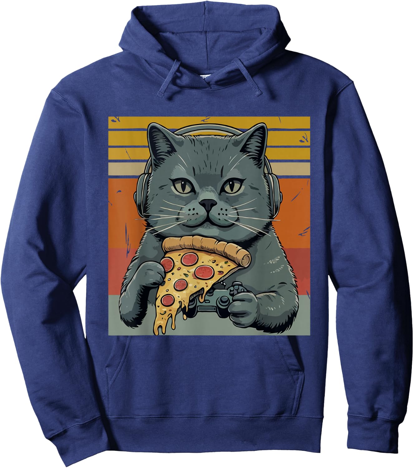 Cats Video Gaming Pizza All Need Cat Lover Gamer Hoodie - Hoodie | Navy
