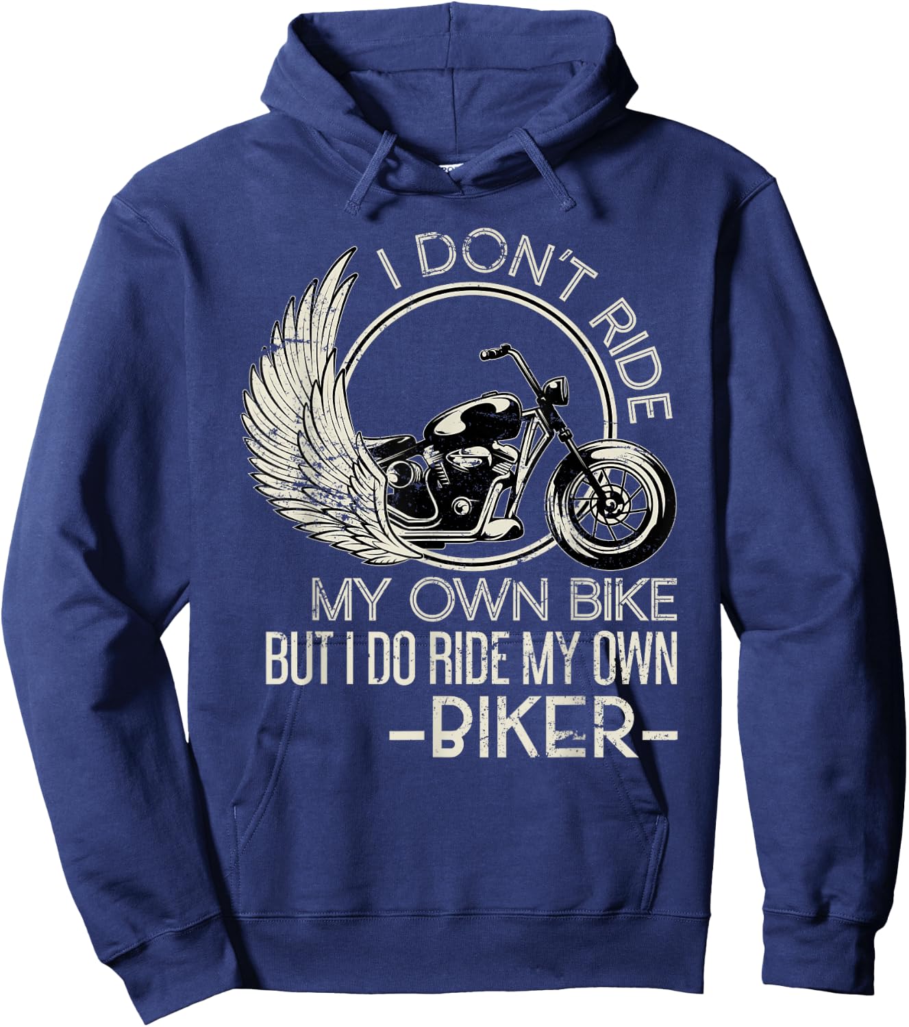 Ich reite meinen eigenen Biker Funny Motorcyclist Hoodie - Hoodie | Navy
