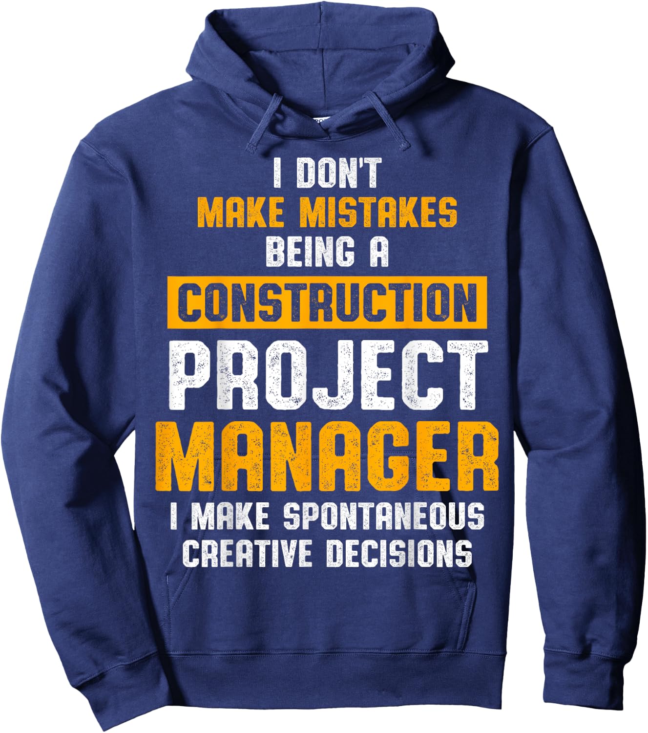Construction Project Manager Supervisor Hoodie - Hoodie | Navy