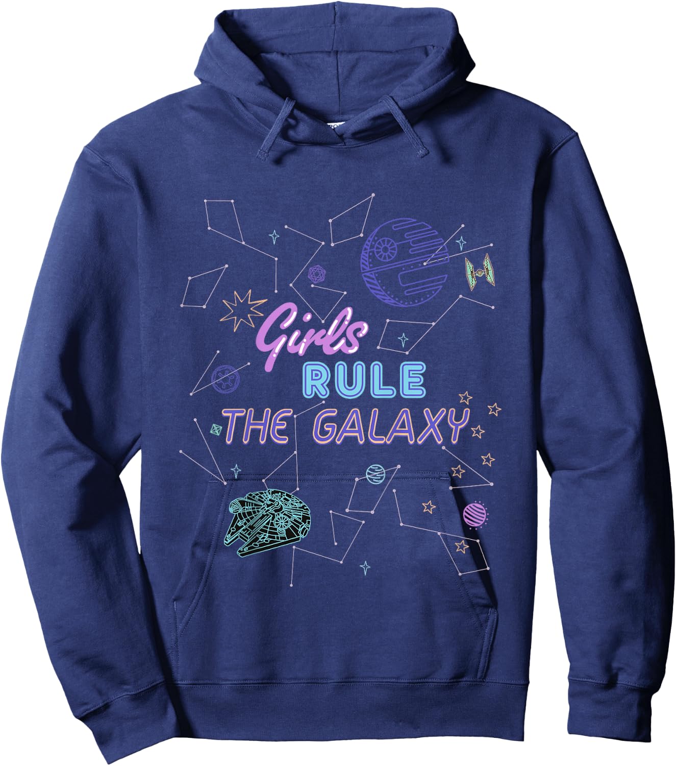 Kids Star Wars Girls Rule the Galaxy Girls' Hoodie - Hoodie | Navy
