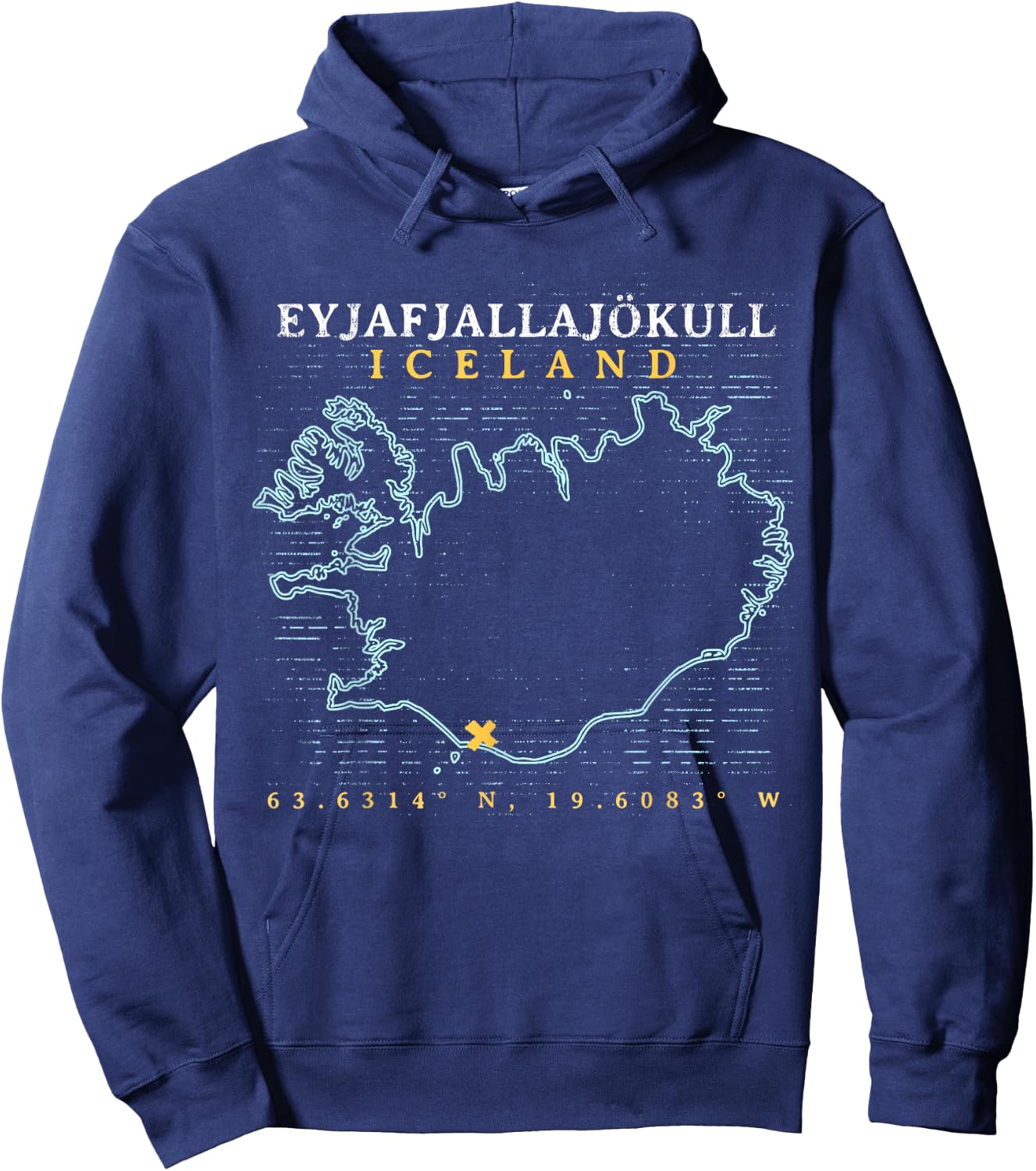 Iceland Eyjafjallajökull Hoodie - Hoodie | Navy