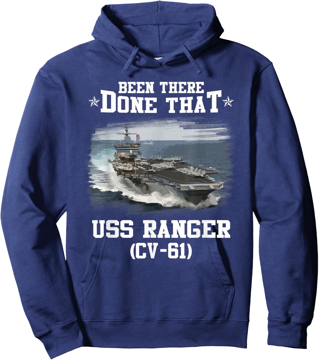 USS Ranger CV-61 Veterans Day Father Day Gift Hoodie - Hoodie | Navy