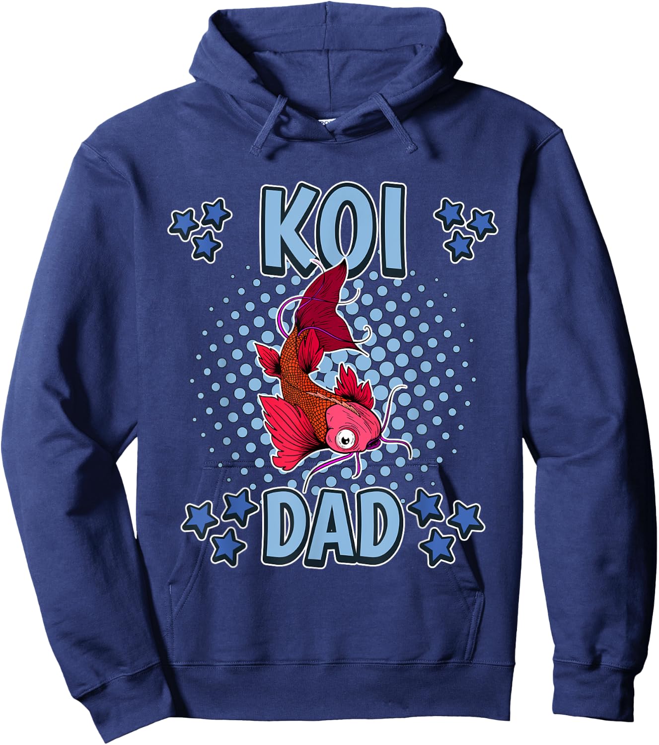 Koi Dad Daddy Father's Day Fish Koi Hoodie - Hoodie | Navy