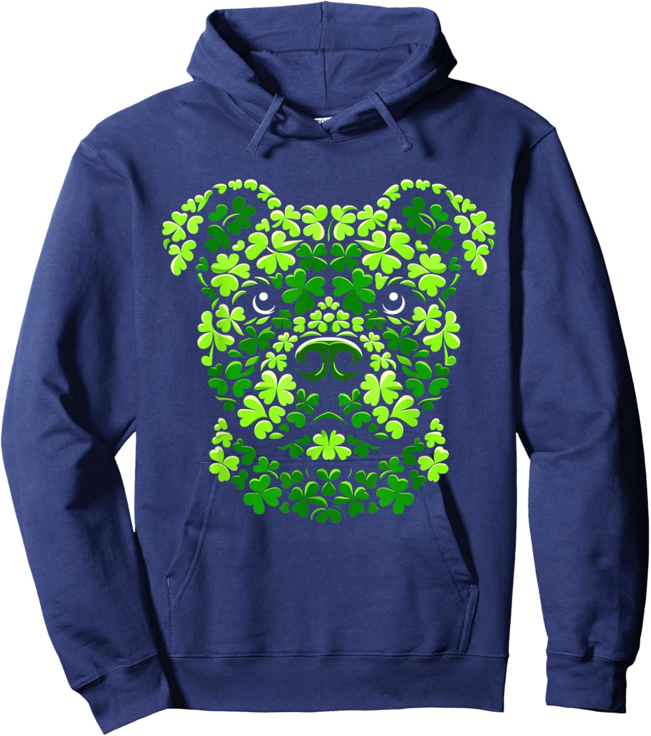 Pitbull Shamrocks Kids St Patricks Day Pitbull Hoodie - Hoodie | Navy