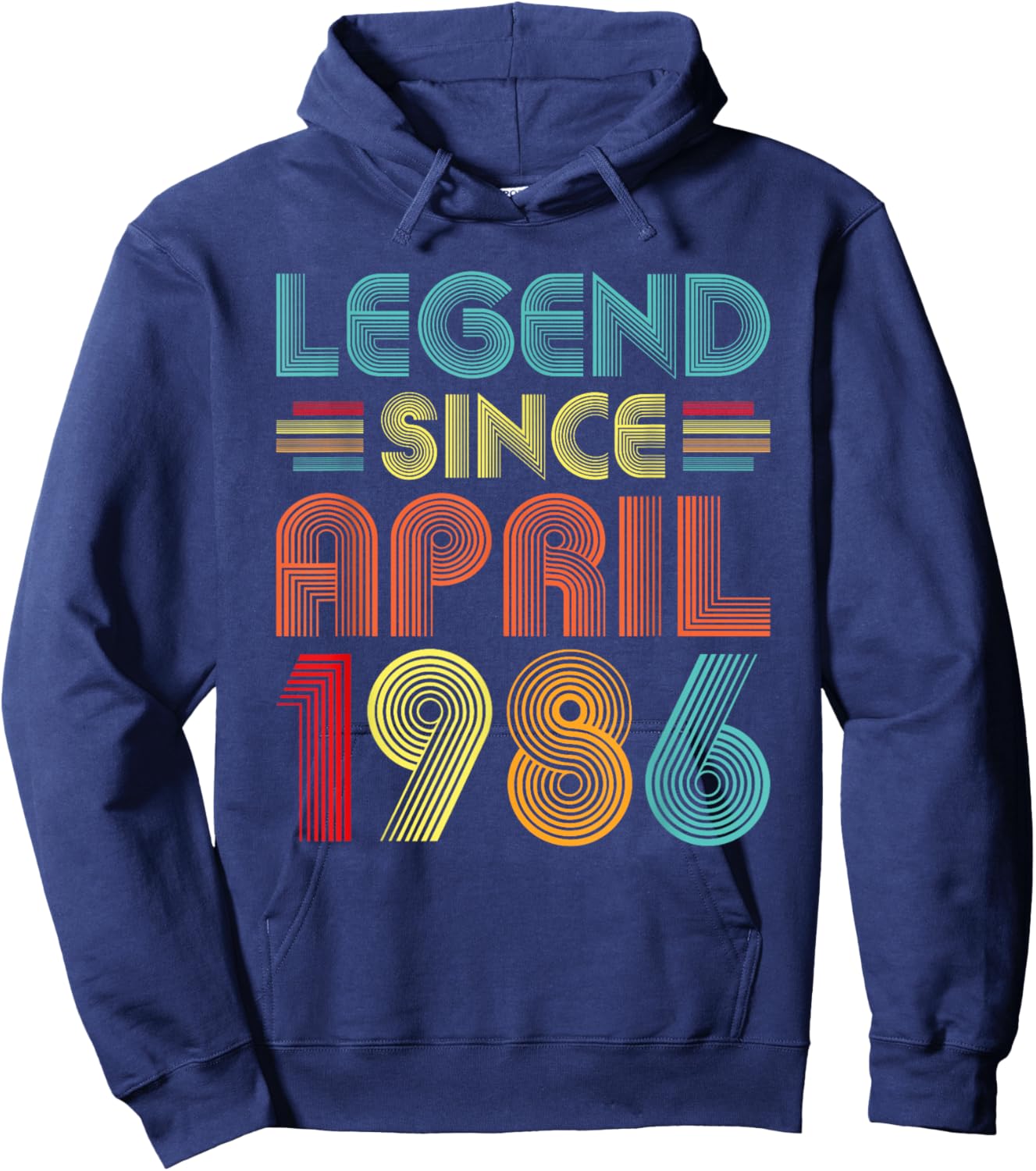 Legend Since April 1986 Birth Of Birthday 1986 Vintage Idea Hoodie - Hoodie | Navy