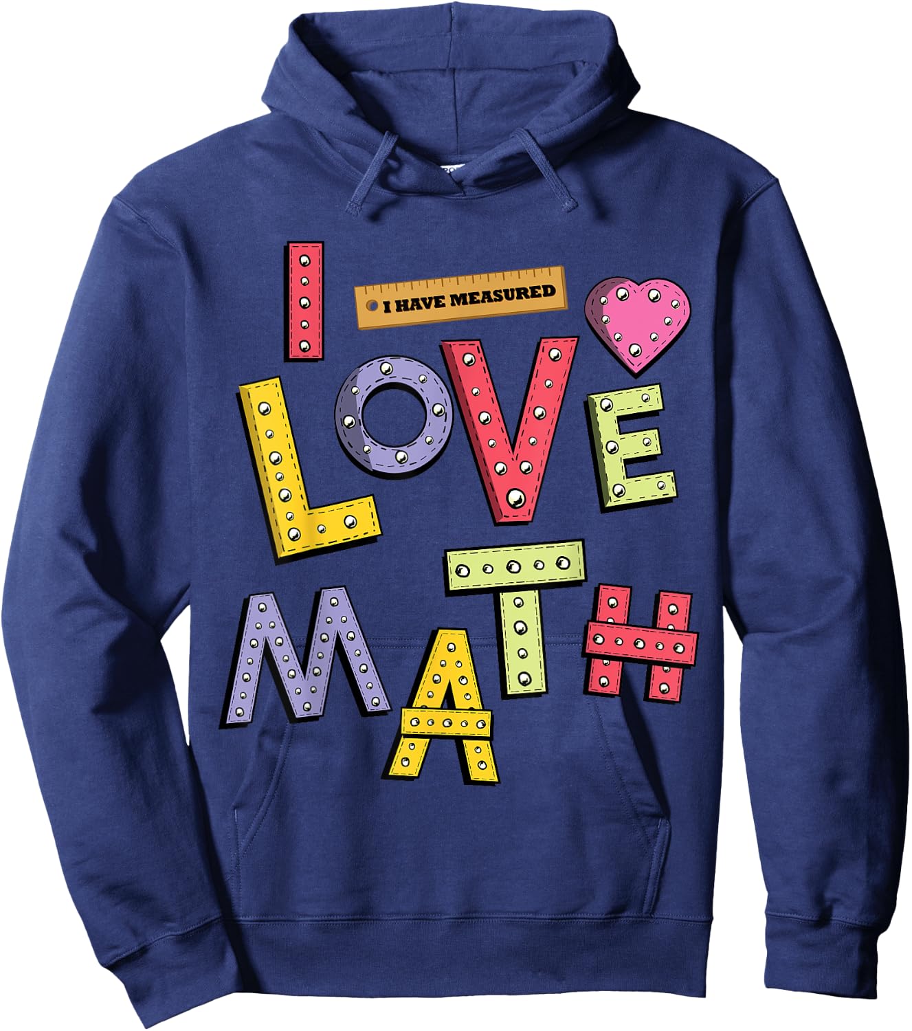 Funny Mathematician Gifts Teacher Kids Physicist I Love Math Hoodie - Hoodie | Navy