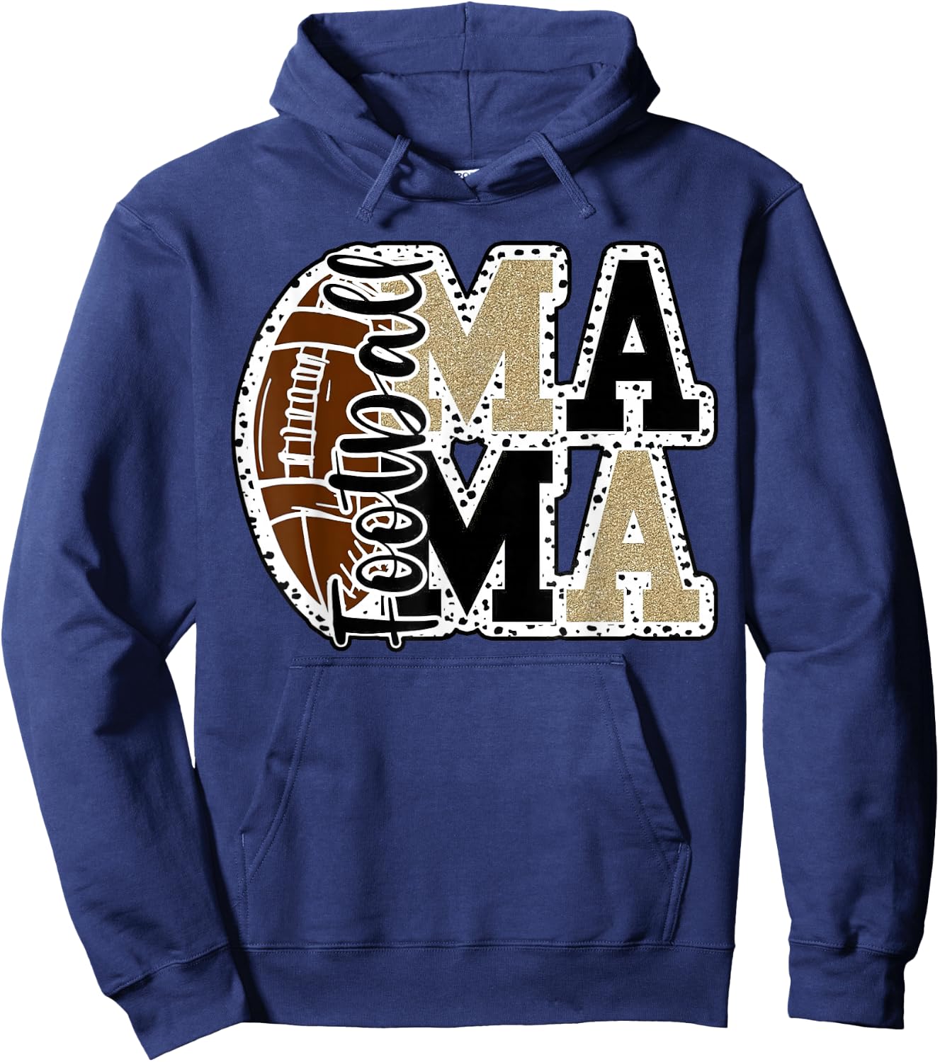 Football Mom, football mama, football player's mom Hoodie - Hoodie | Navy