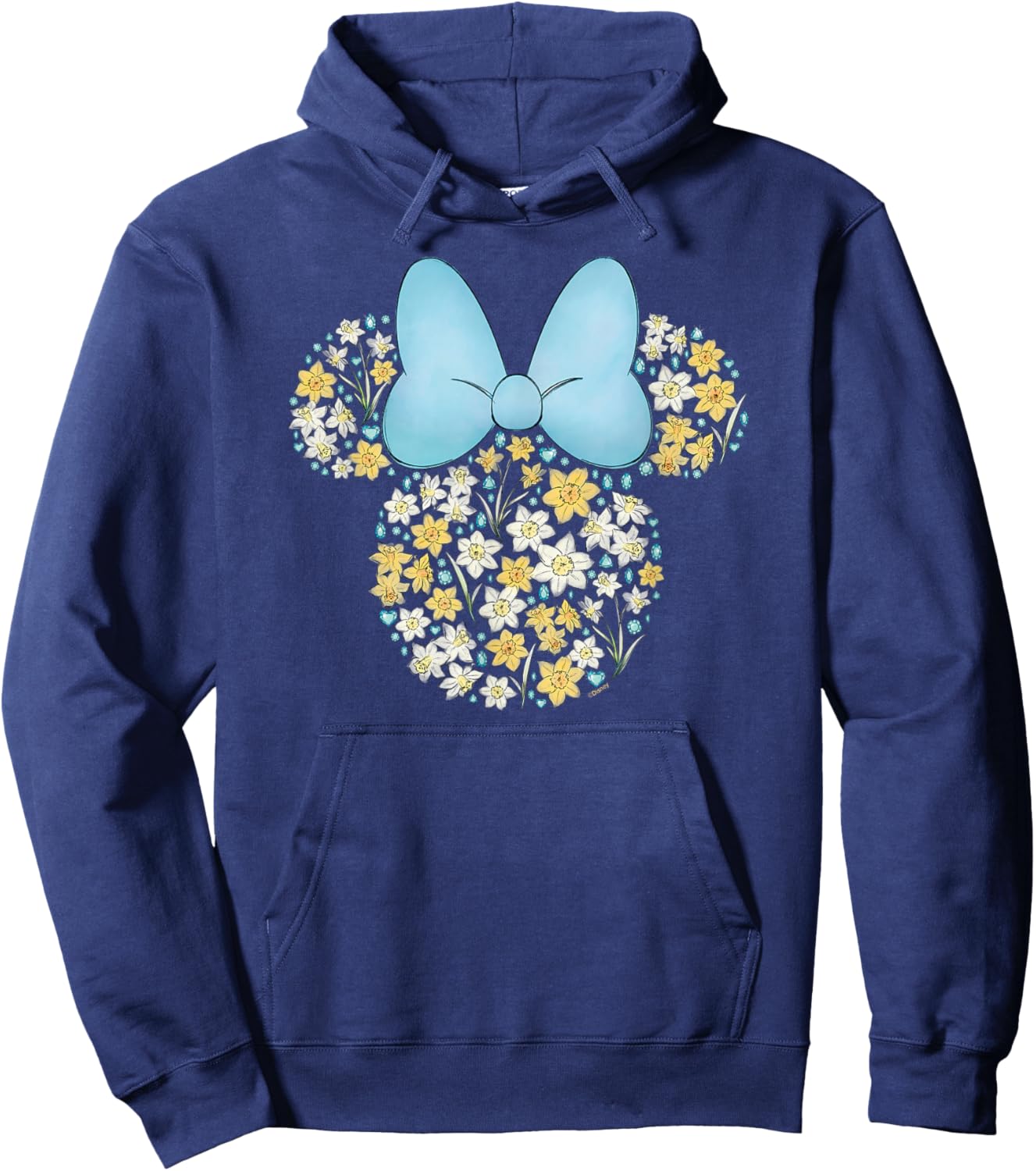 Disney Minnie Mouse March Birth Month Birthstone & Flowers Small Hoodie - Hoodie | Navy