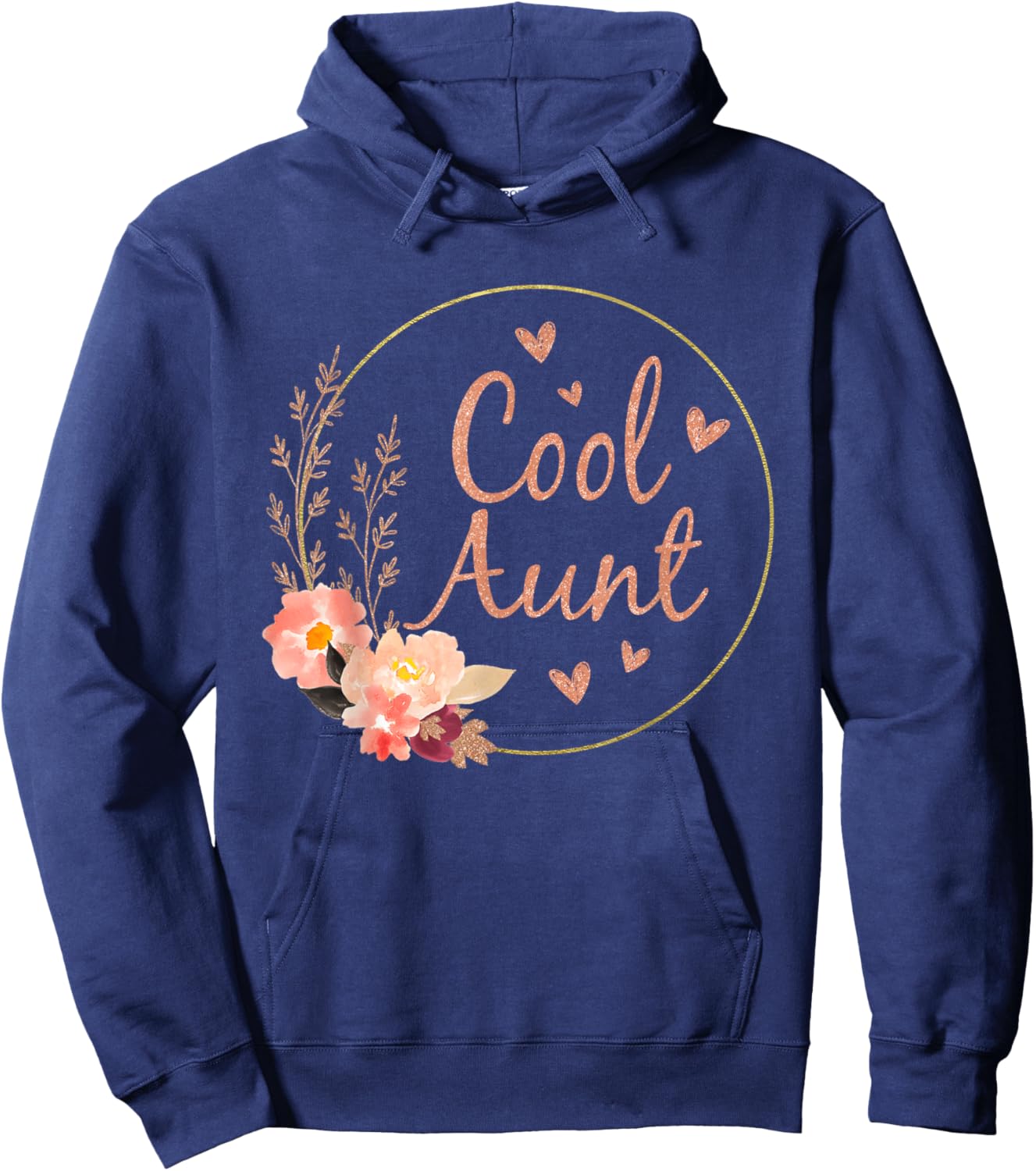 Auntie Funny Aunt Baby Announcement Mother's Day Hoodie - Hoodie | Navy