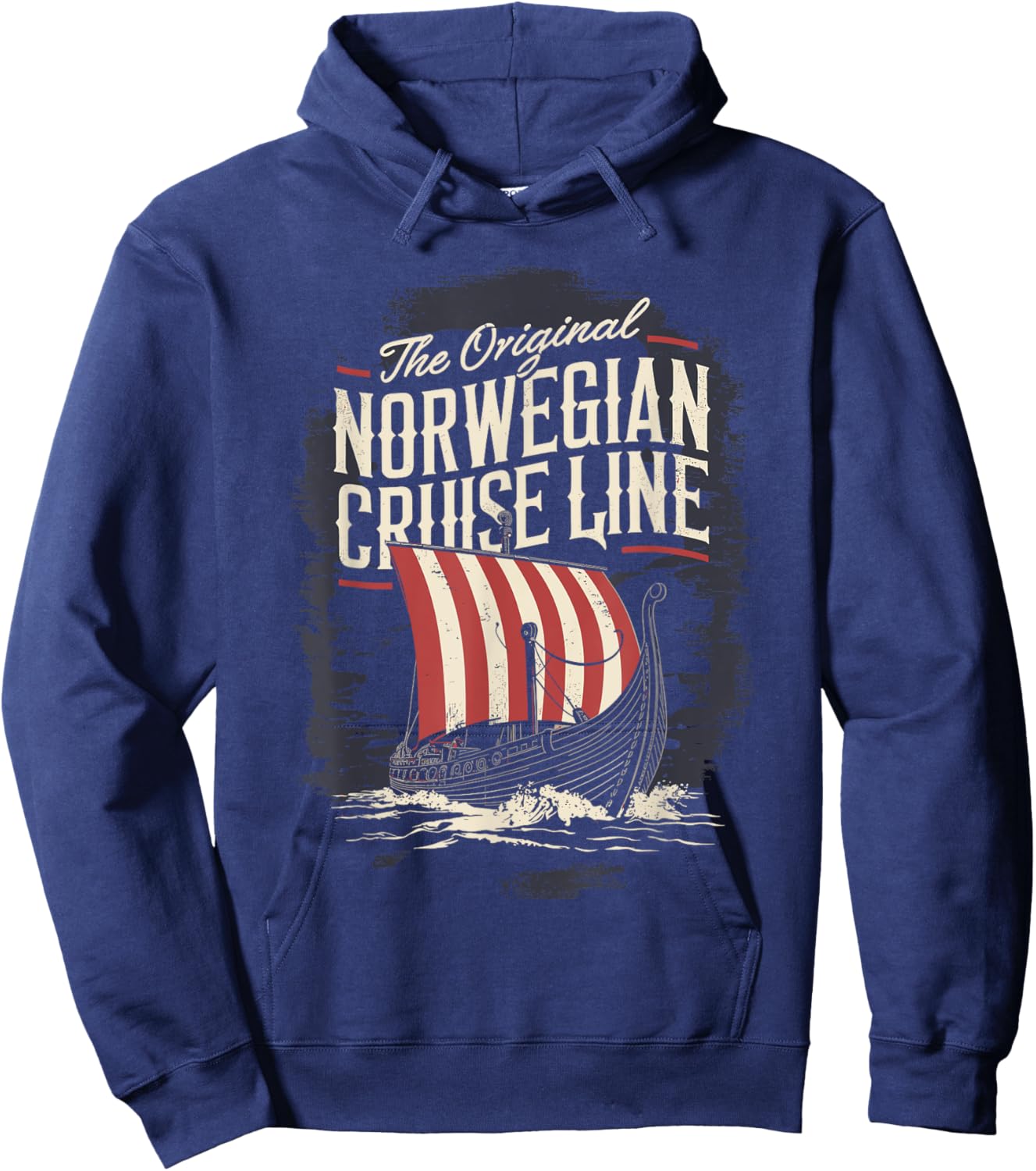 The Original Norwegian Cruise Line Viking Ship Hoodie - Hoodie | Navy