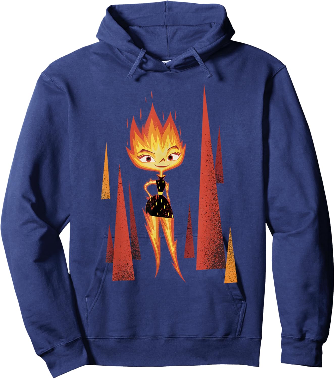 Disney Pixar Elemental Minimalistic Fire Ember Portrait Hoodie - Hoodie | Navy