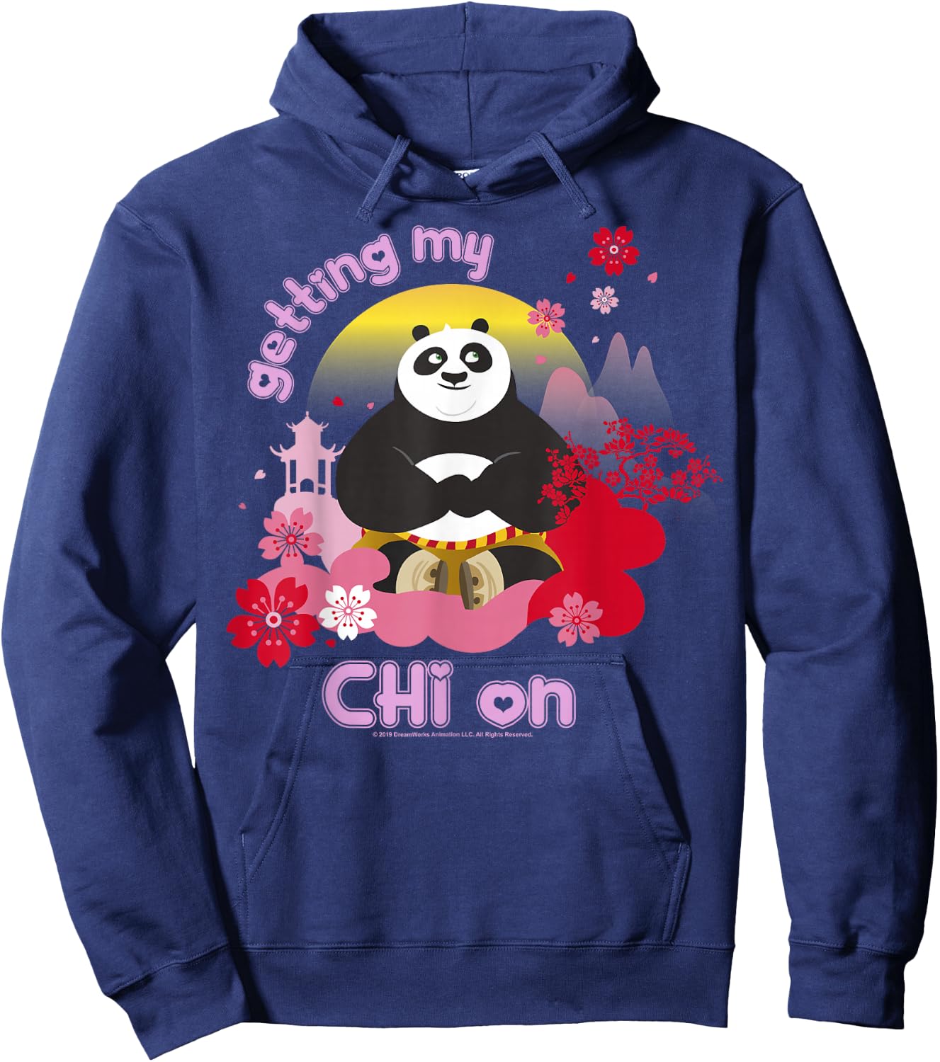 Kung Fu Panda Po Getting My Chi On Hoodie - Hoodie | Navy
